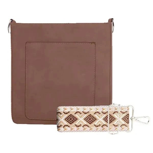 ASHLEY SUEDE CROSSBODY: PINK