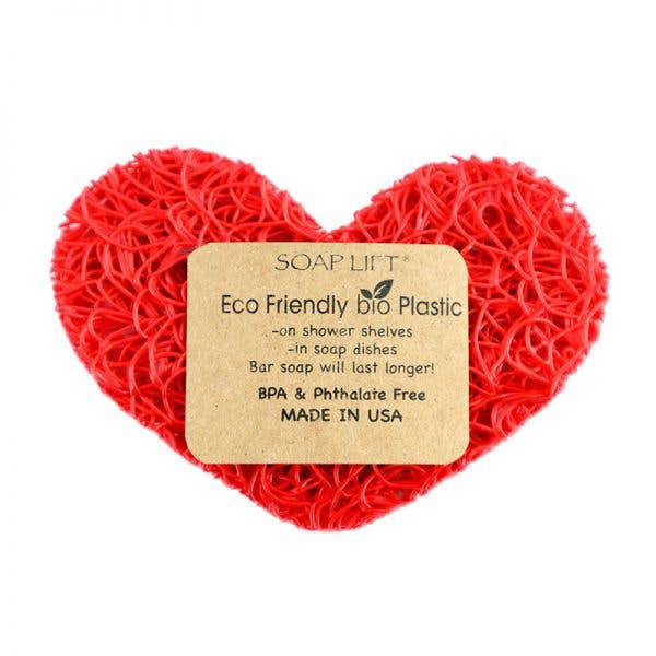 Soap Lift - Heart Soap Lift Soap Saver - Red