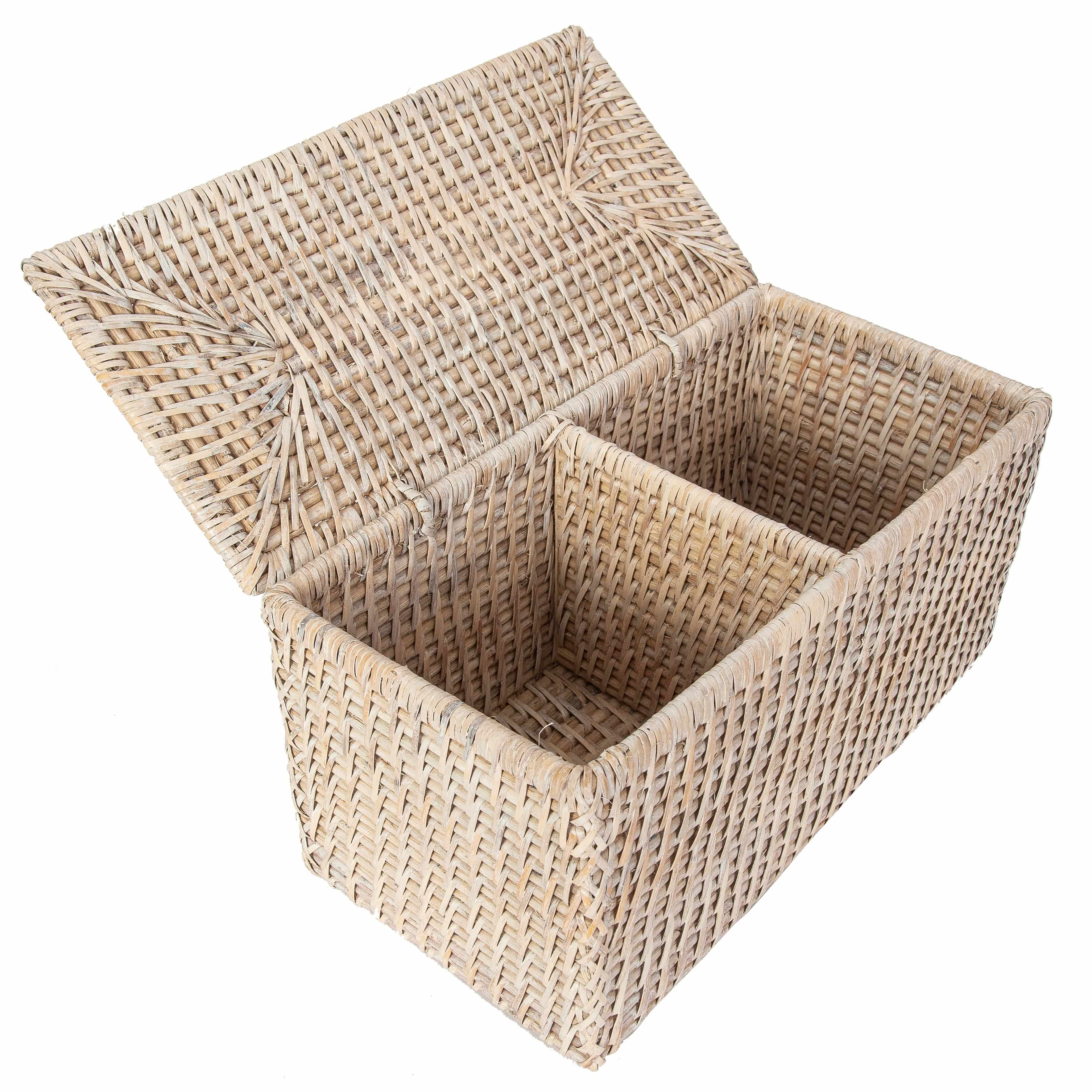 Artifacts Trading Company - Saboga Home Double Tissue Box Holder with Divider - MaisonBeach