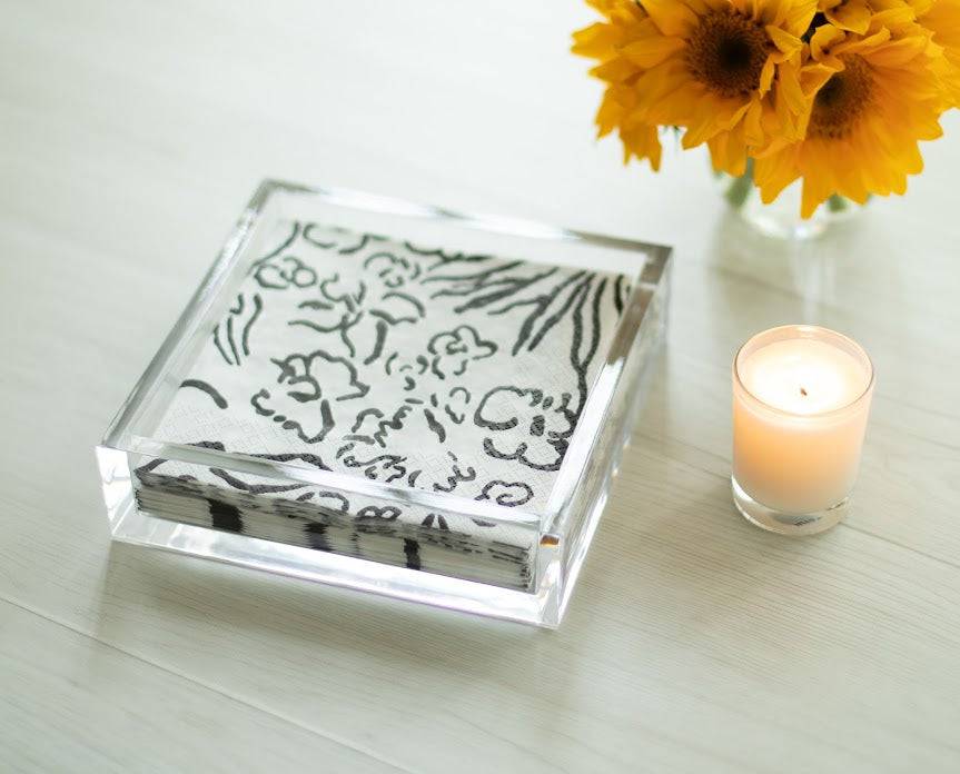 Caspari Acrylic Cocktail Napkin Holder - MaisonBeach