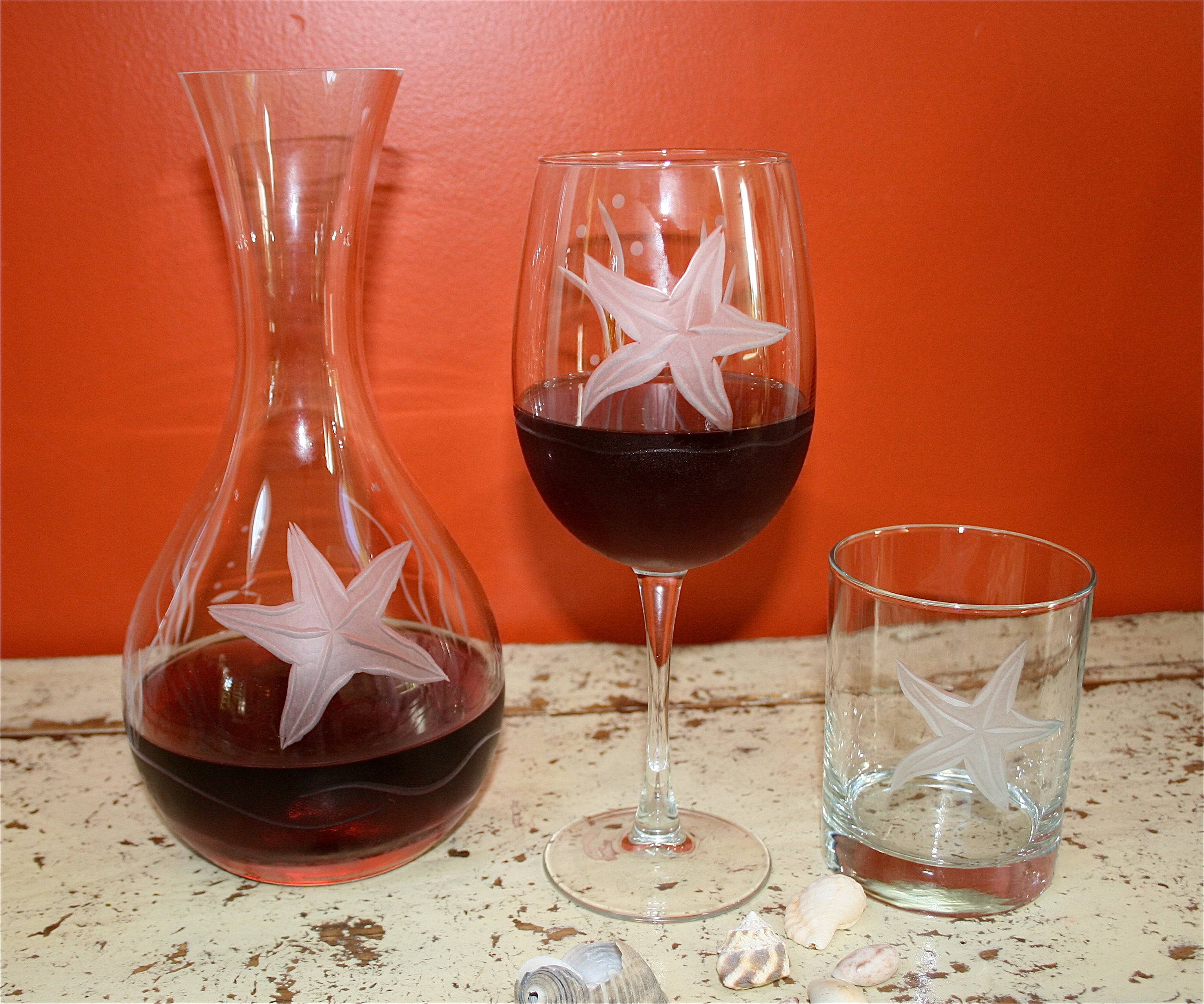 Starfish 18oz. All Purpose Wine Glass-Set of 4 - MaisonBeach