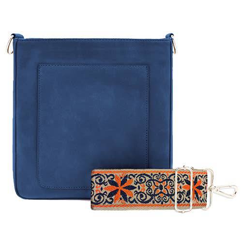 ASHLEY SUEDE CROSSBODY: ORANGE