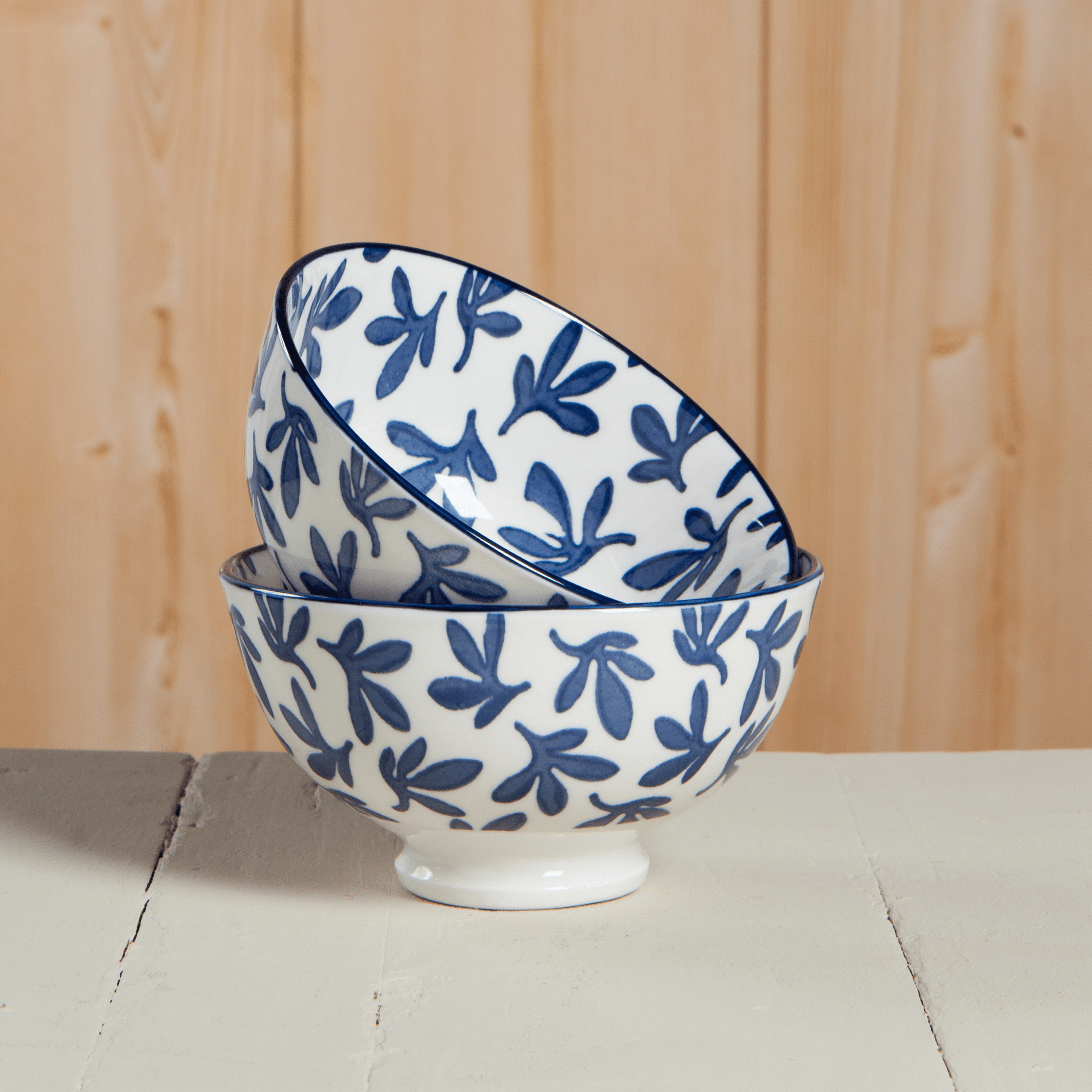 Now Designs by Danica - Blue Floral Stamped Bowl 4 inch - MaisonBeach