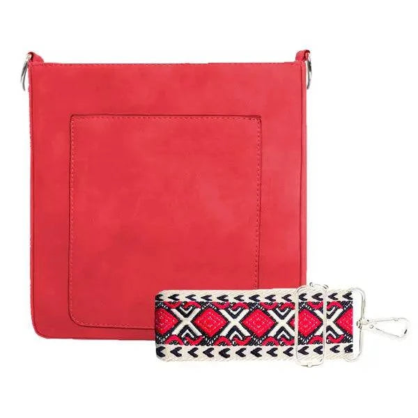 ASHLEY SUEDE CROSSBODY: ORANGE