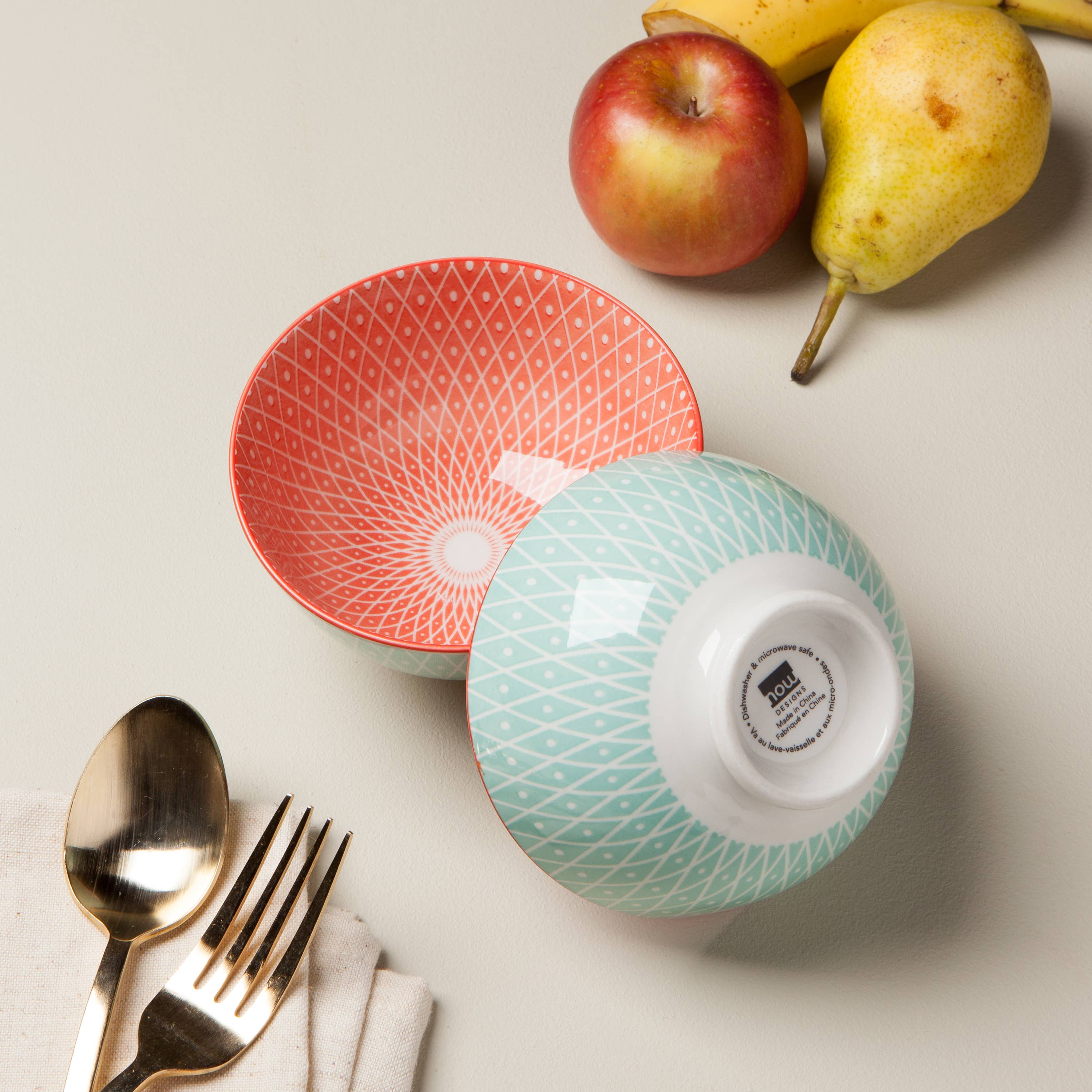 Now Designs by Danica - Geo Pink Stamped Bowl 4 inch - MaisonBeach