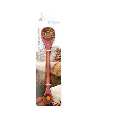 Island Bamboo - 9" Rainbow Pakka Double Measuring Spoon - Carded