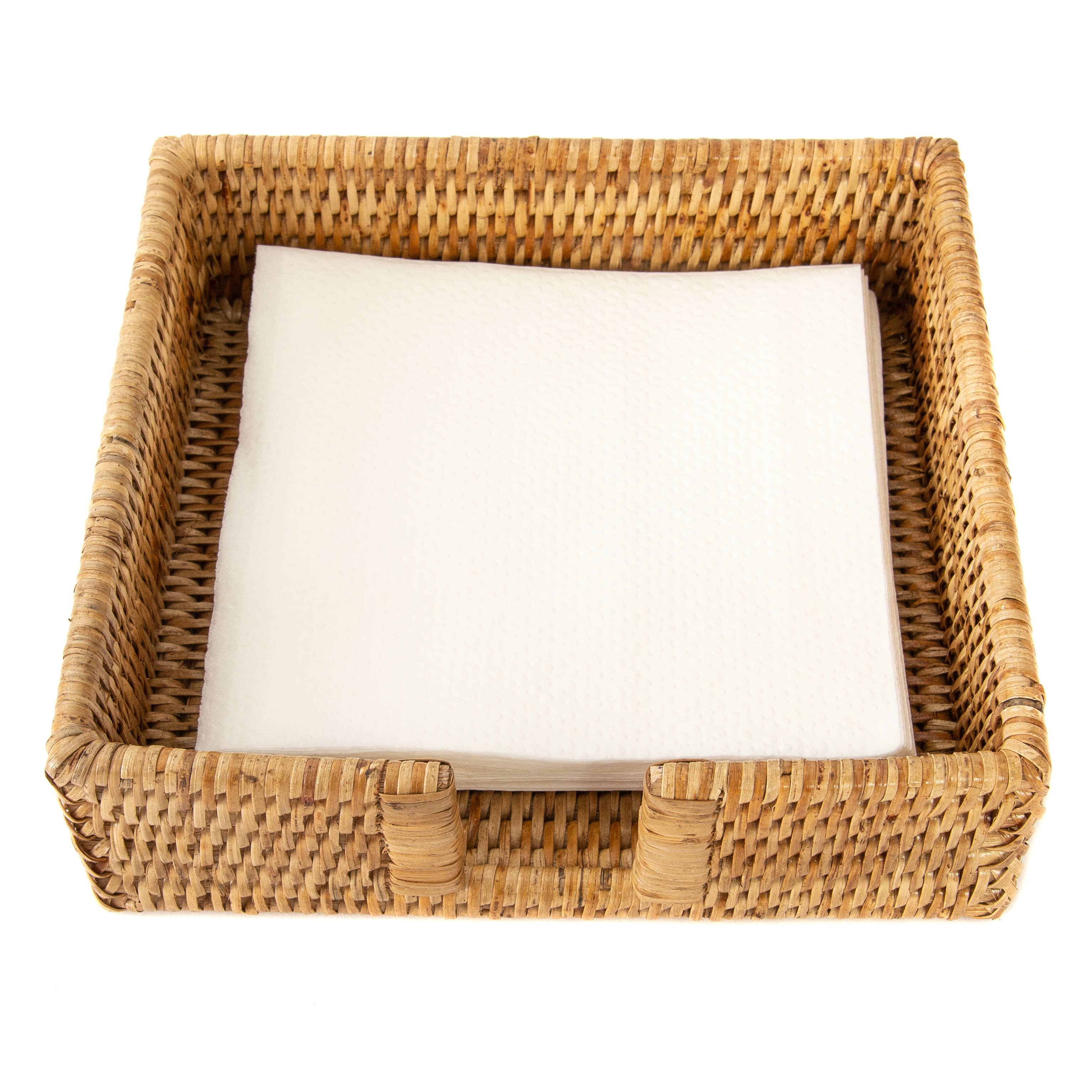 Artifacts Trading Company - Artifacts Rattan Luncheon Napkin Holder with Cutout - MaisonBeach