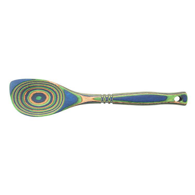 12" Peacock Pakka Corner Spoon - MaisonBeach