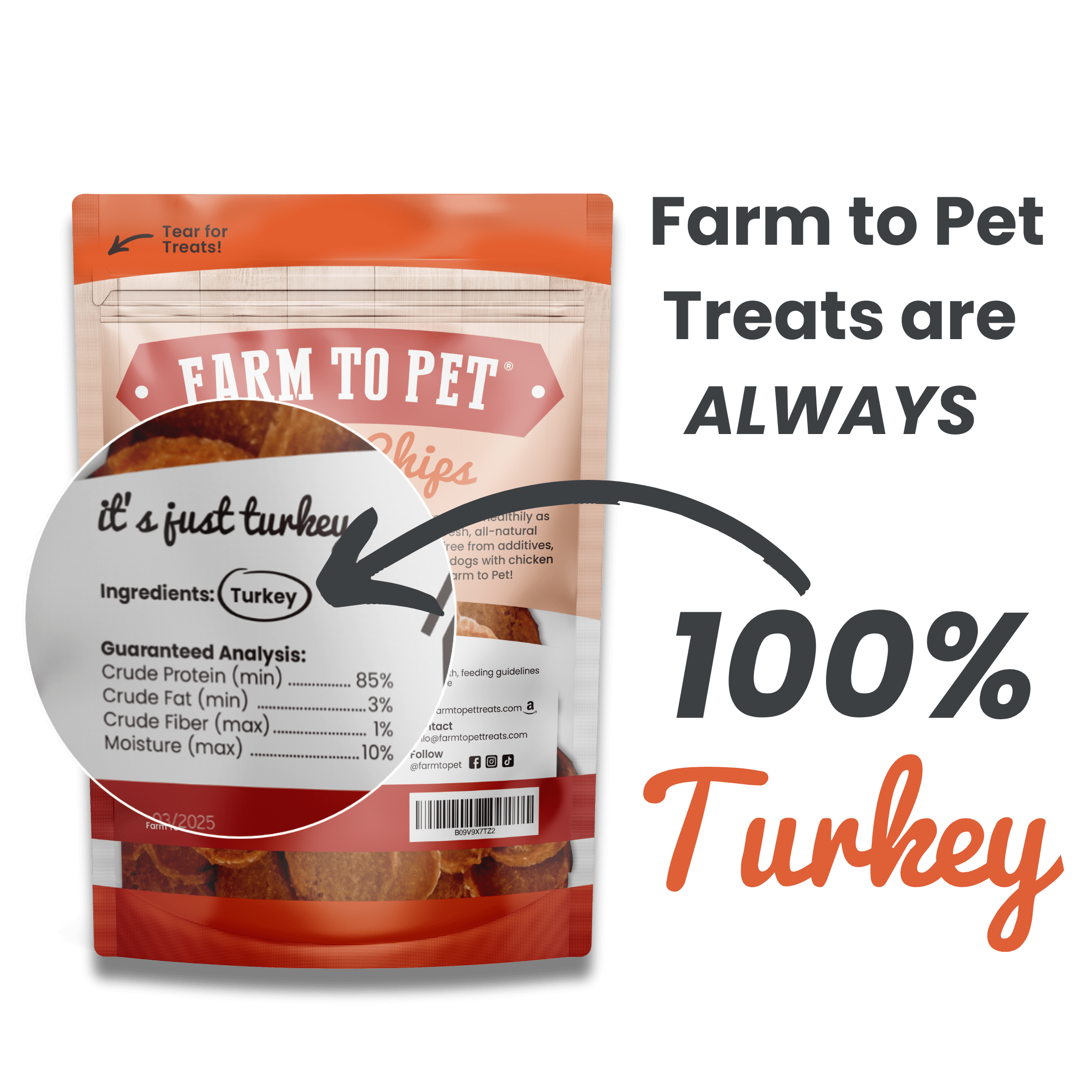 Farm to Pet - Turkey Chips: 12oz - MaisonBeach