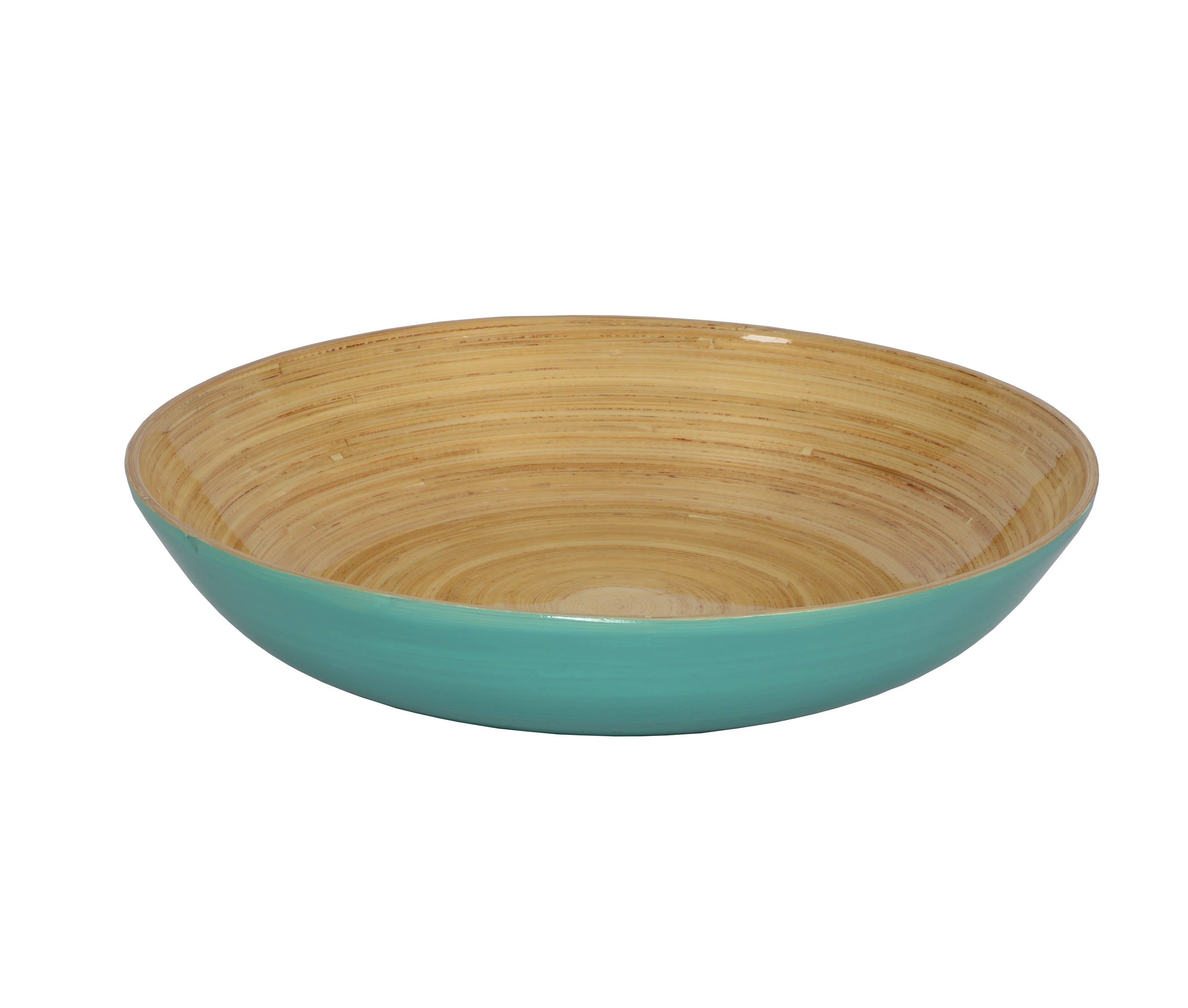 Blue Bamboo Fruit Bowl 11.7" x 2" - MaisonBeach