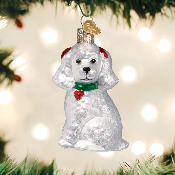 White Poodle Ornament - MaisonBeach