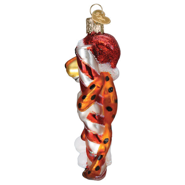 Chester Cheetah On Candy Cane Ornament - MaisonBeach