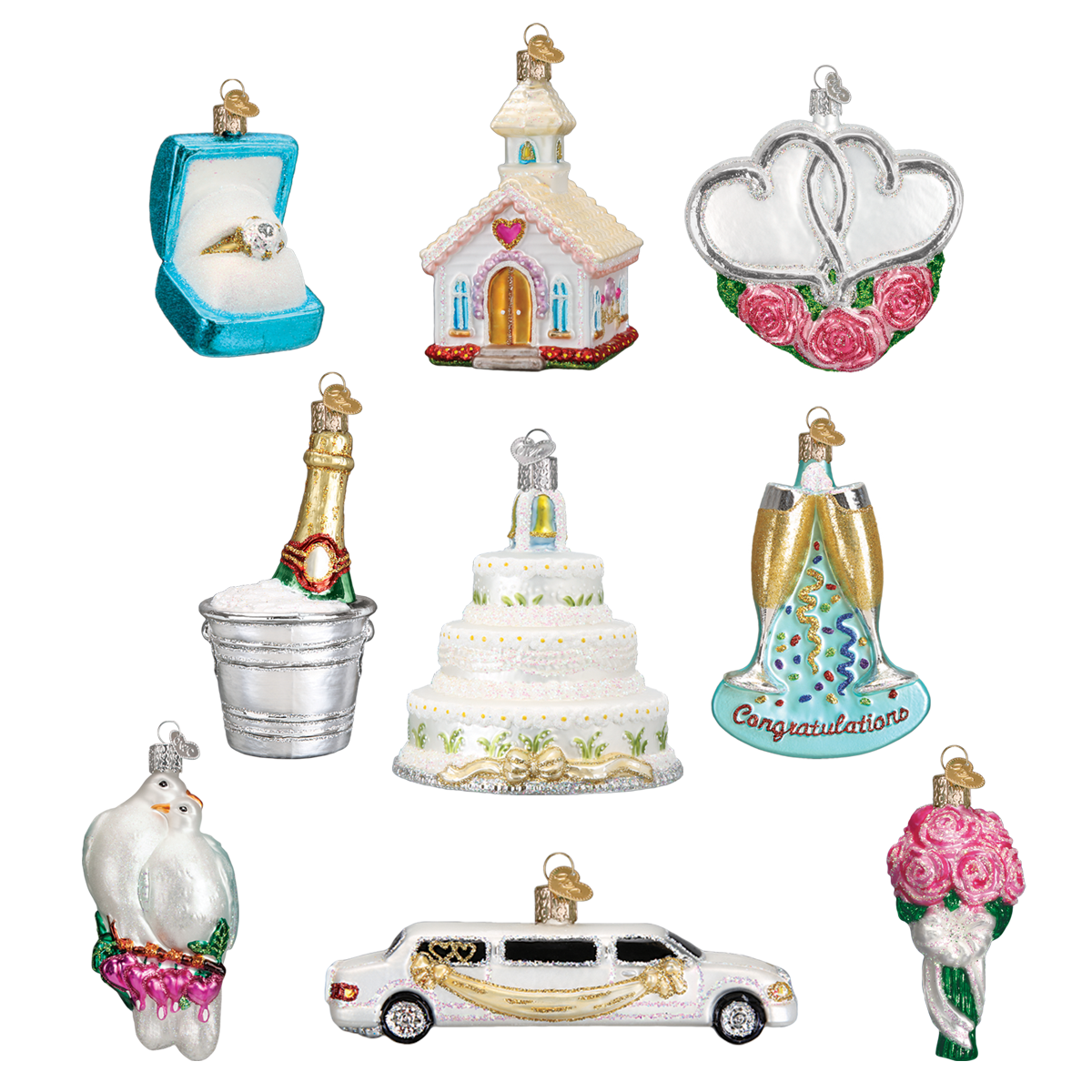 Just Married Collection Ornaments - MaisonBeach