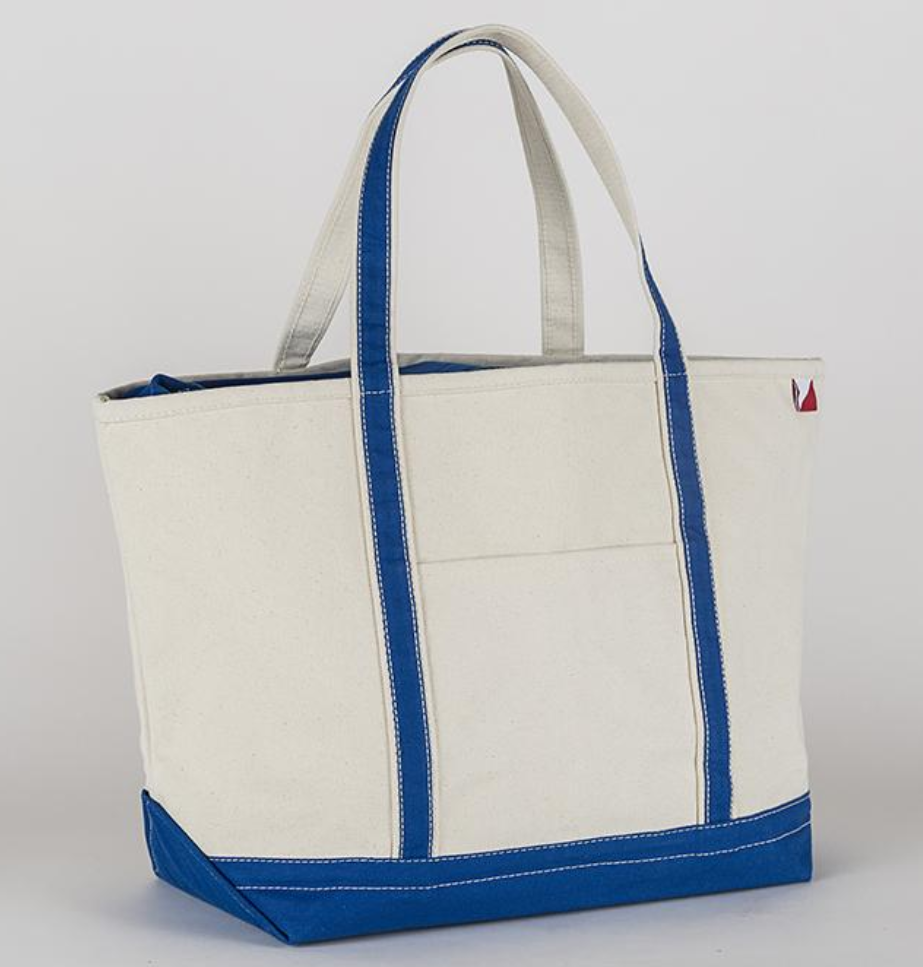 Large Navy Classic Boat Tote