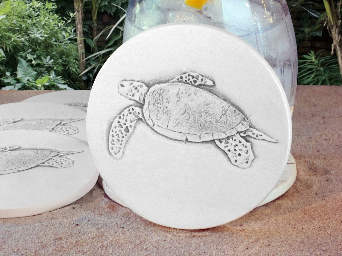 McCarter Coasters - Sea Turtle Drink Coasters - MaisonBeach