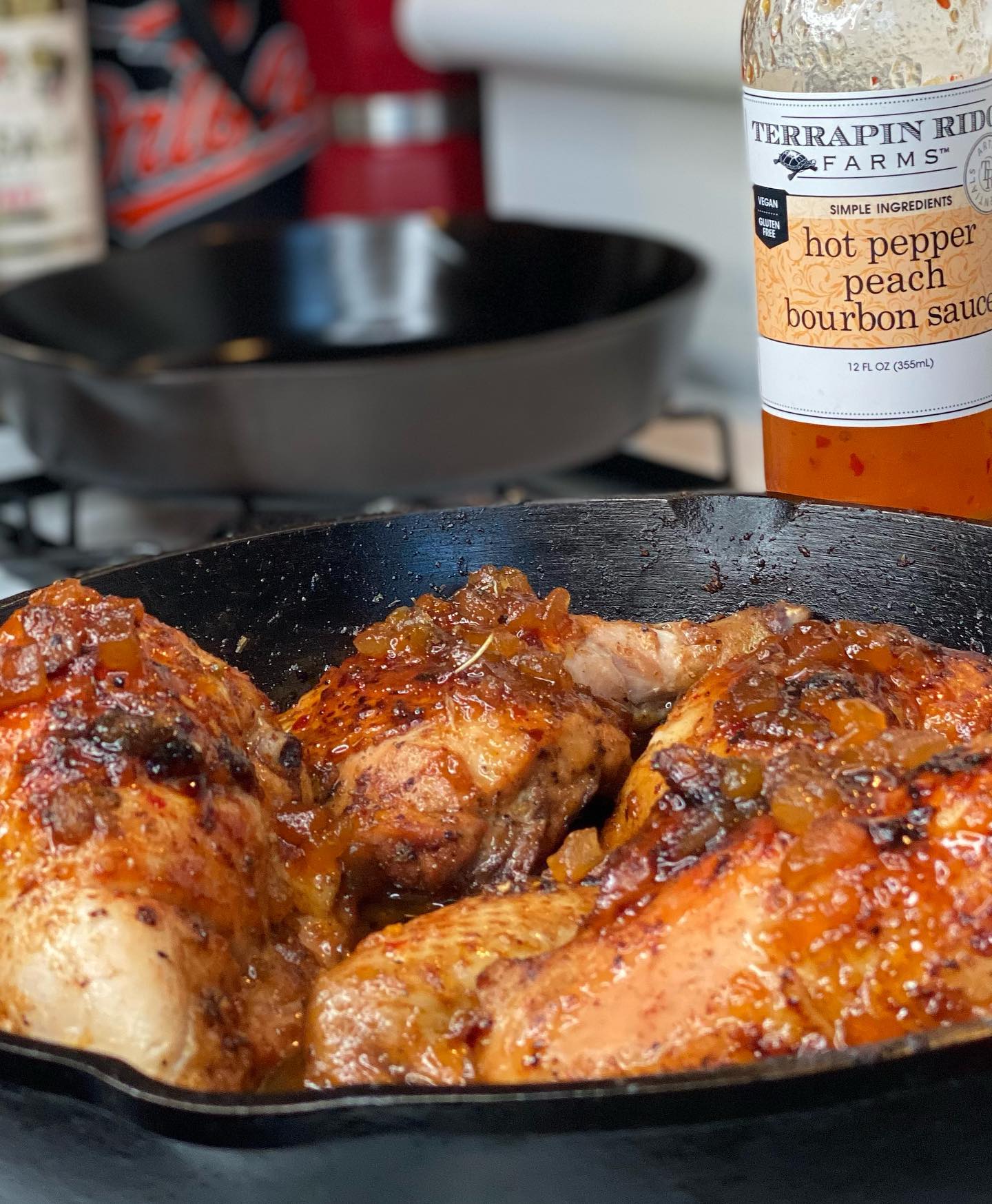 Hot Pepper Peach Bourbon Sauce - MaisonBeach