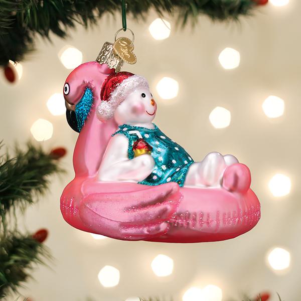 Pool Float Snowman Ornament - MaisonBeach