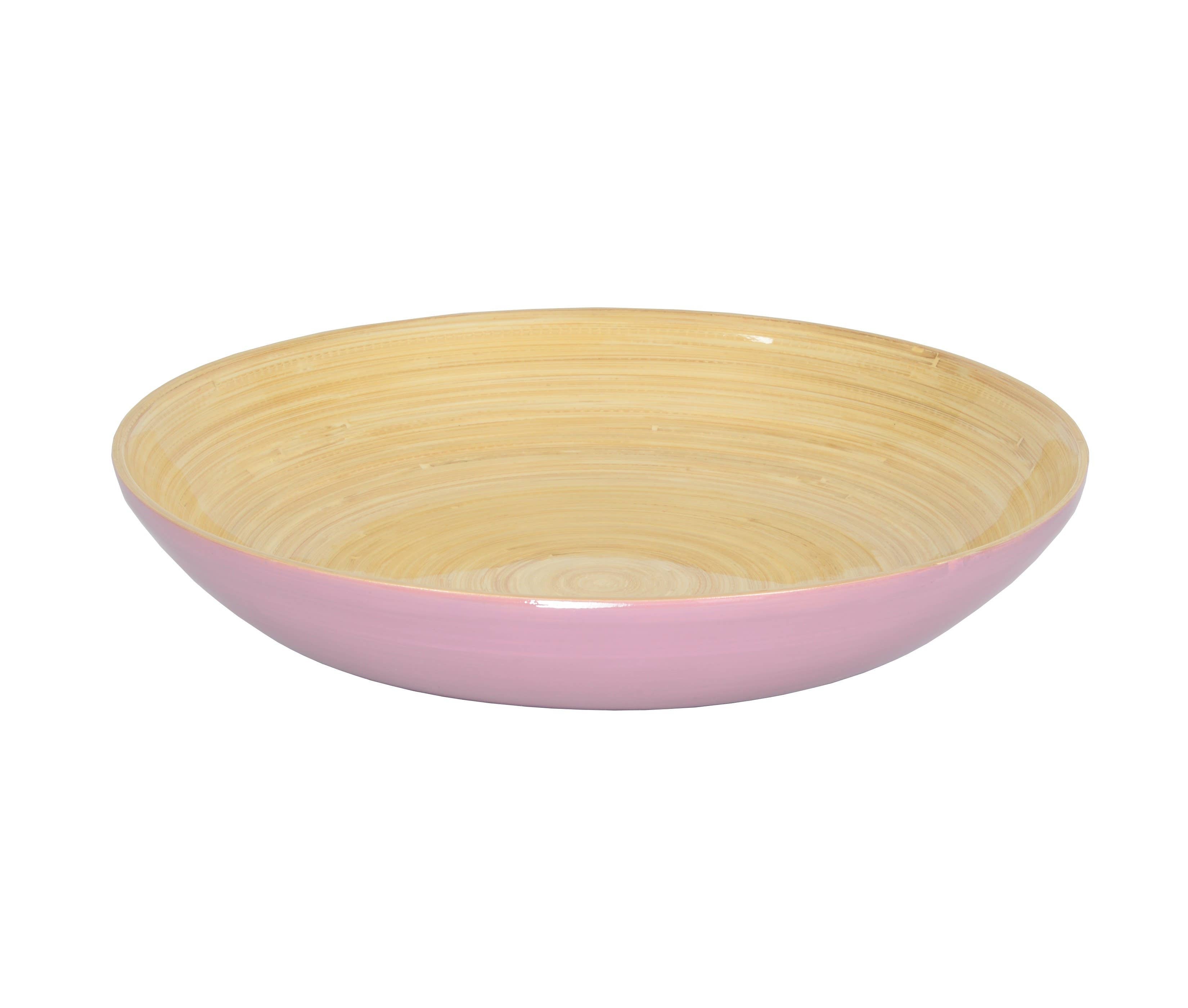 White Bamboo Fruit Bowl 11" x 2" - MaisonBeach