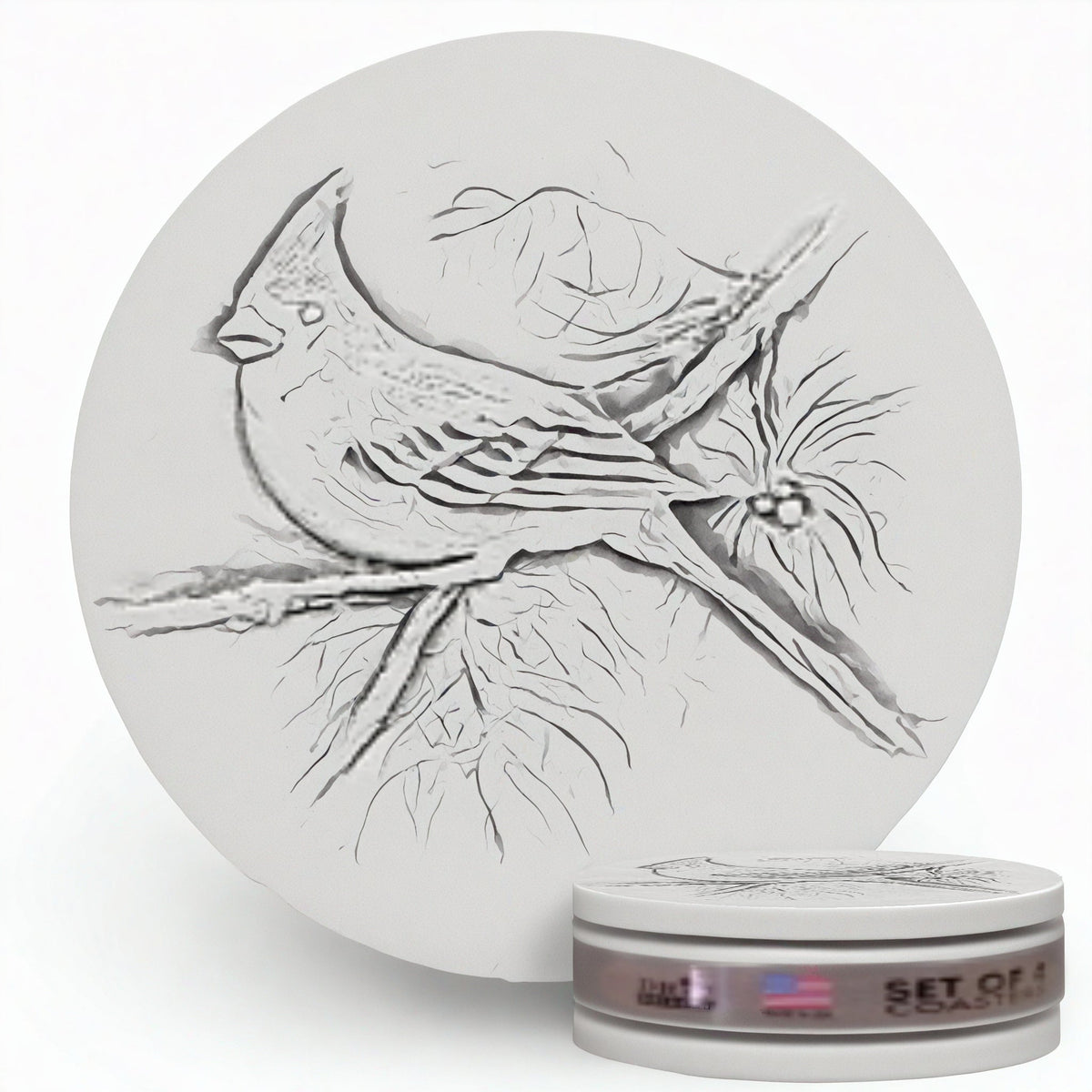 Cardinal Drink Coasters - MaisonBeach
