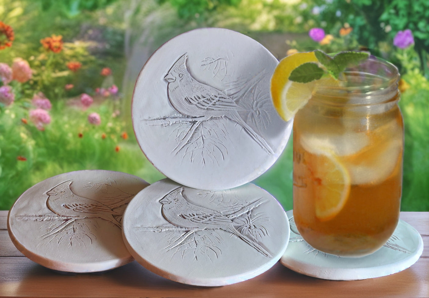 Cardinal Drink Coasters - MaisonBeach