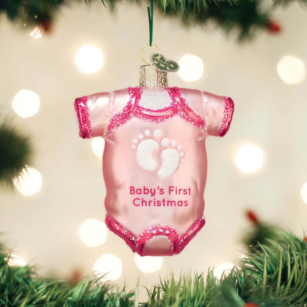 Pink Baby Onesie Ornament - MaisonBeach