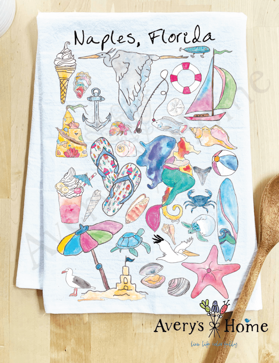 Avery's Home - Vero Beach, FL Tea Towel - MaisonBeach