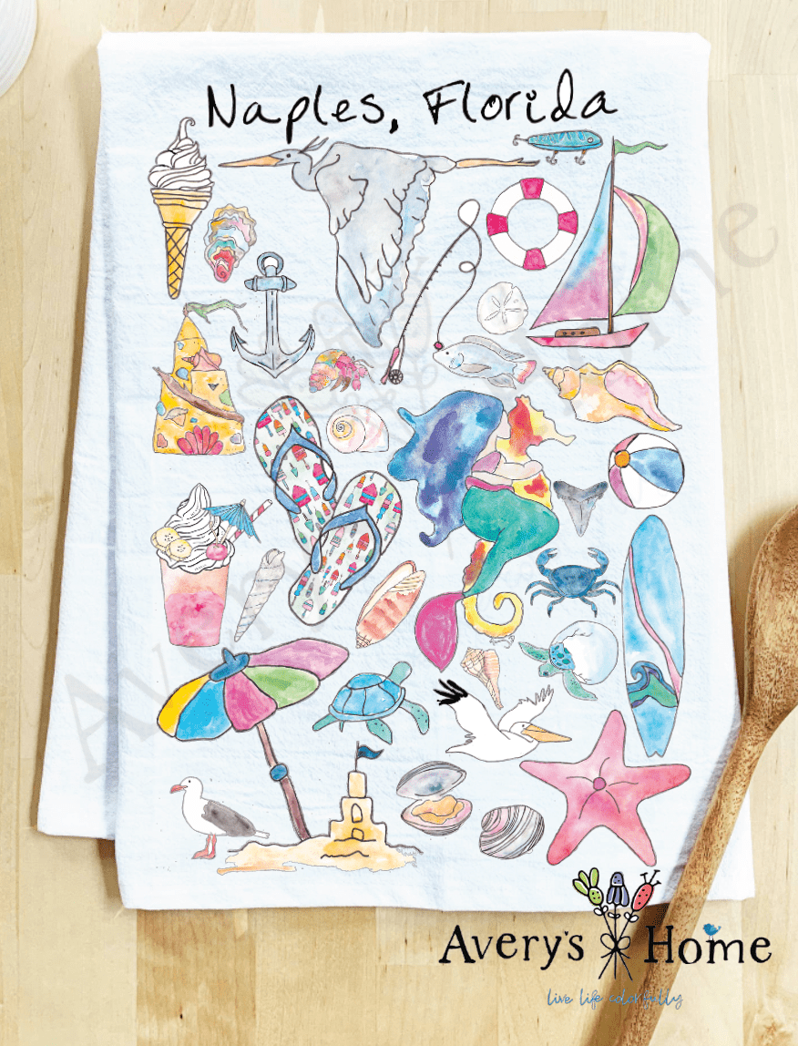Avery's Home - Vero Beach, FL Tea Towel - MaisonBeach