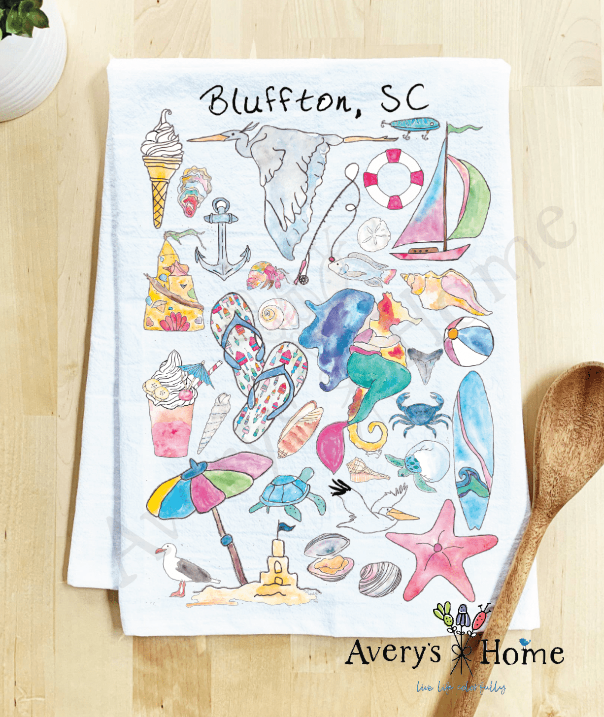Avery's Home - Vero Beach, FL Tea Towel - MaisonBeach