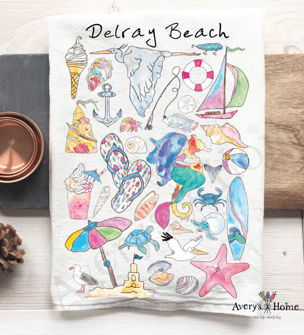 Avery's Home - Vero Beach, FL Tea Towel - MaisonBeach