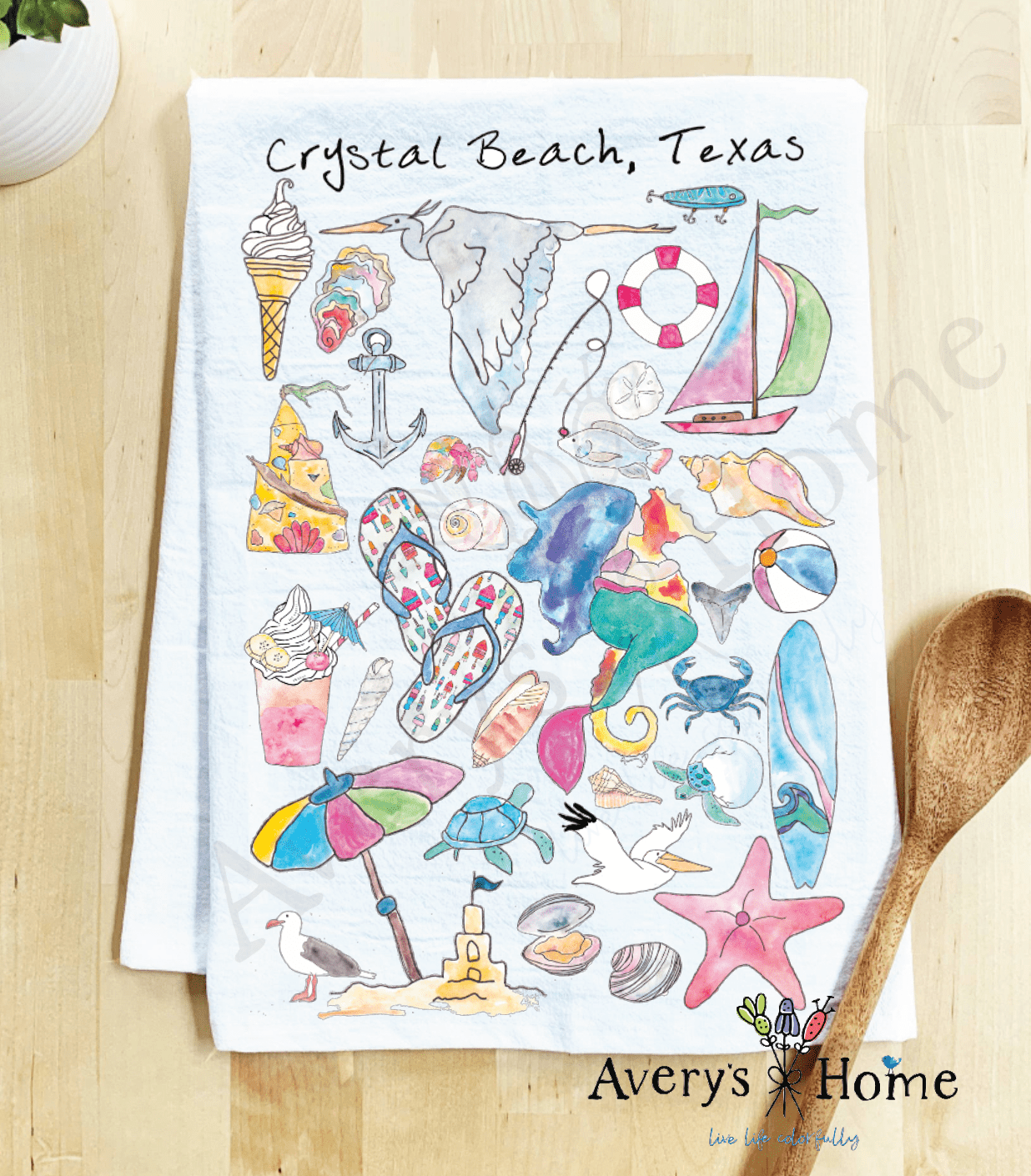 Avery's Home - Vero Beach, FL Tea Towel - MaisonBeach