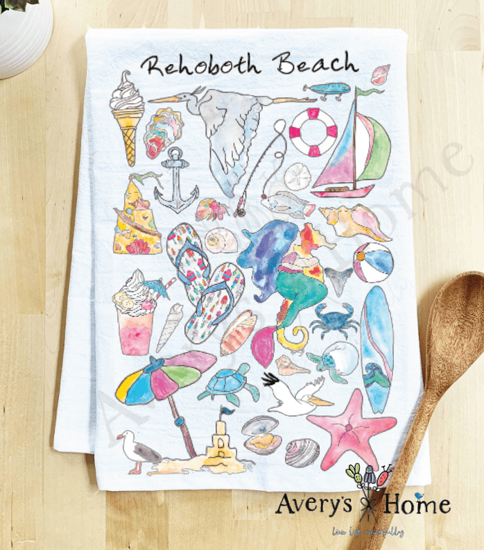 Avery's Home - Vero Beach, FL Tea Towel - MaisonBeach
