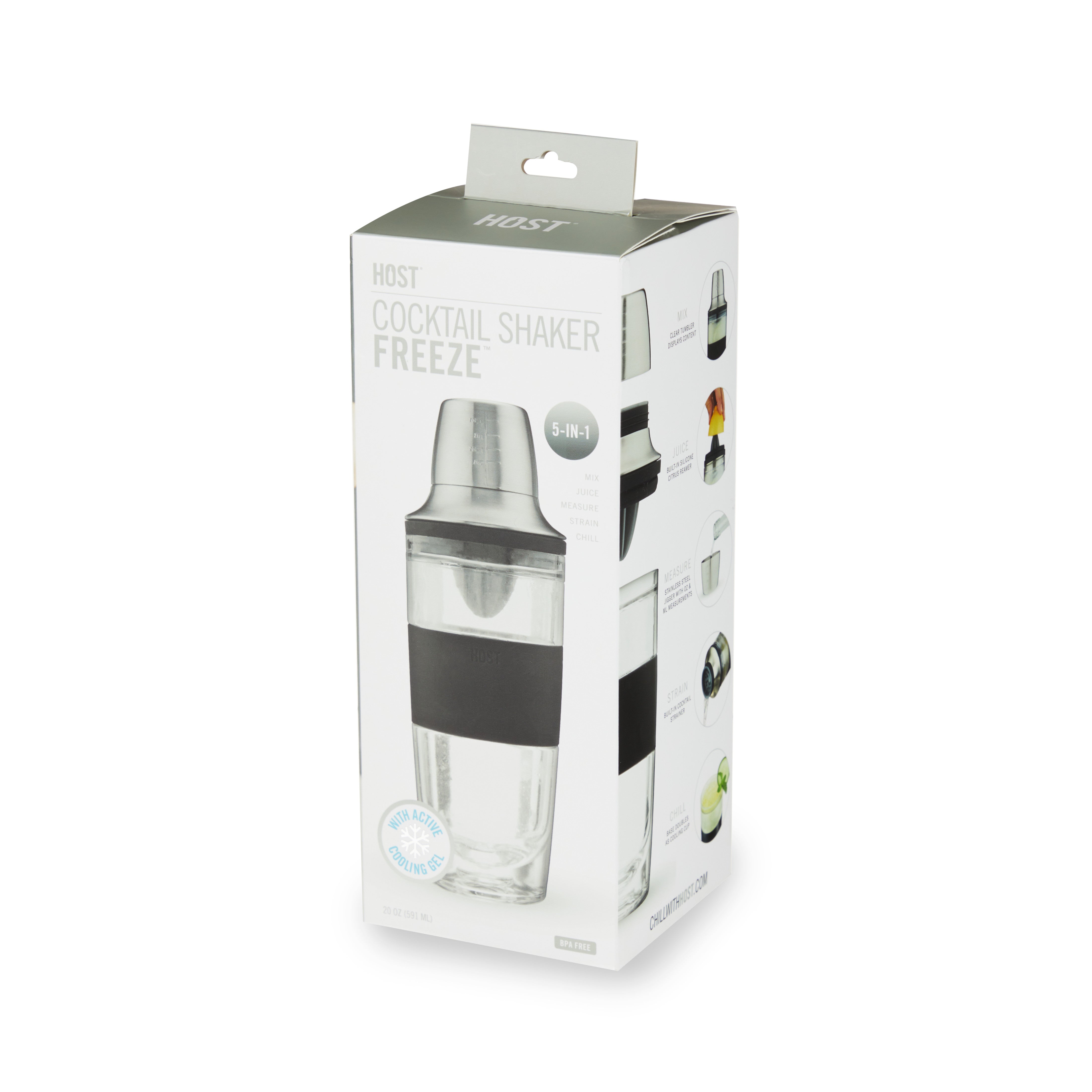 Cocktail Shaker FREEZE™ in Black - MaisonBeach