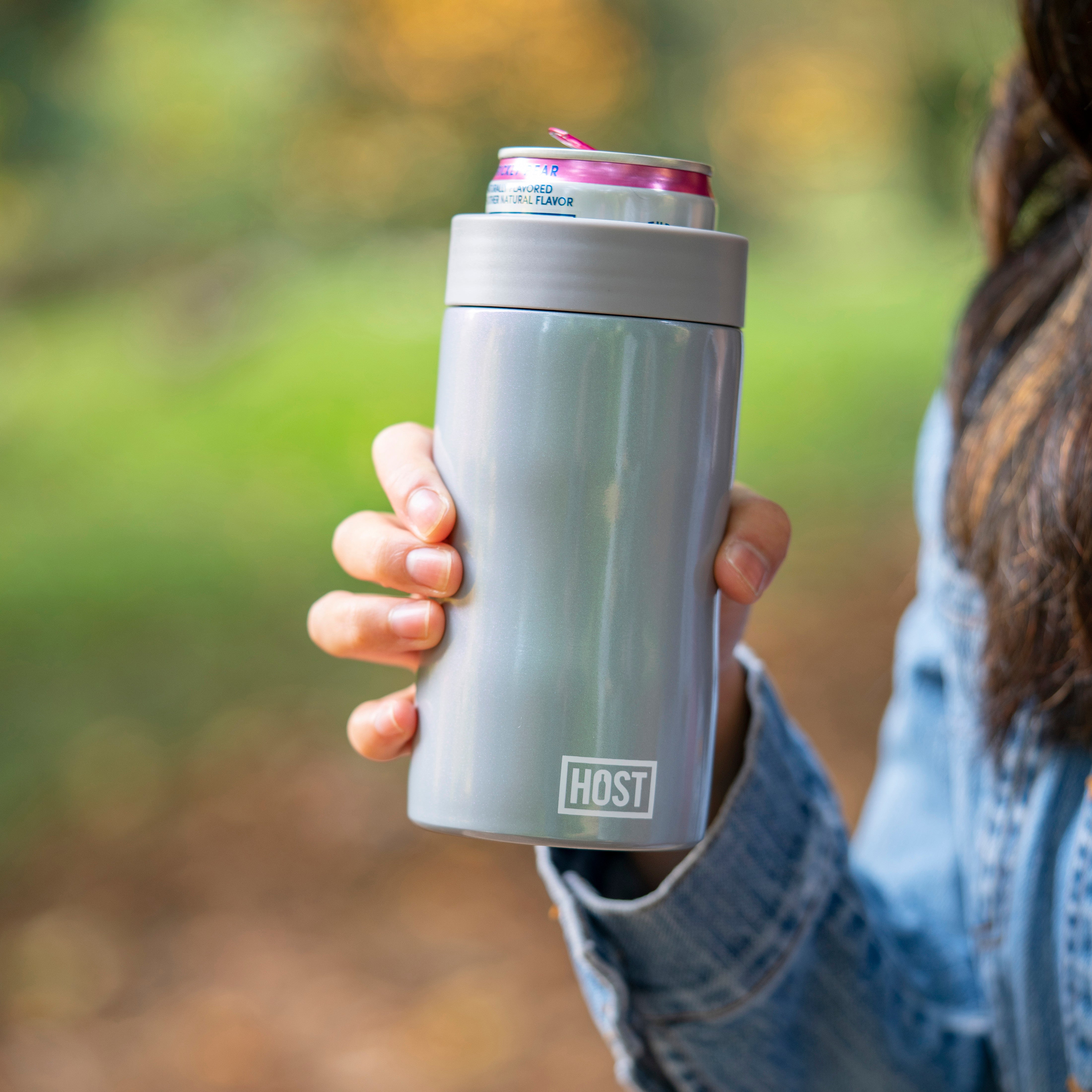 Stay-Chill Slim Can Cooler in Space Gray - MaisonBeach