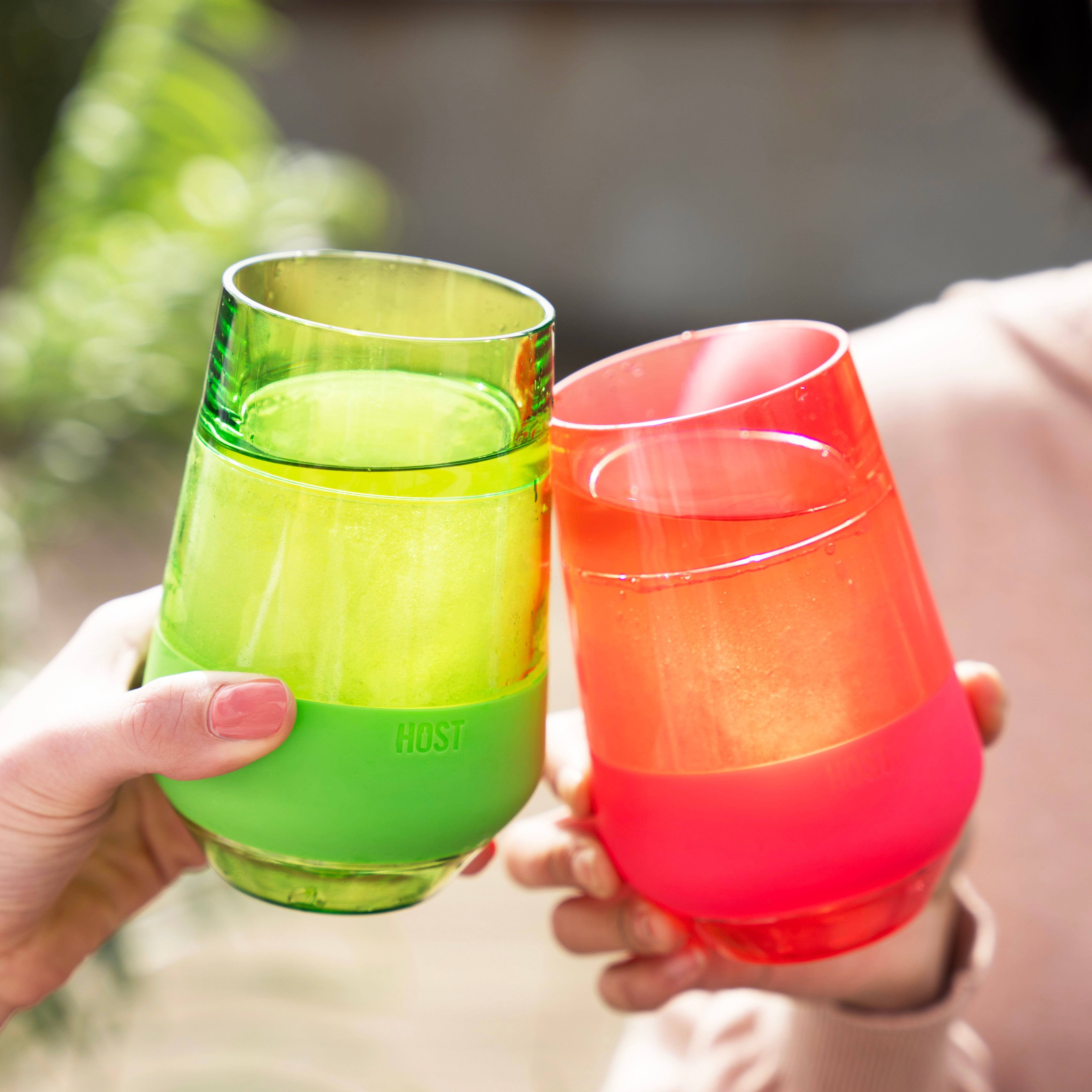 Wine FREEZE™ XL in Vivid Tinted Multicolor, Set of 4 - MaisonBeach