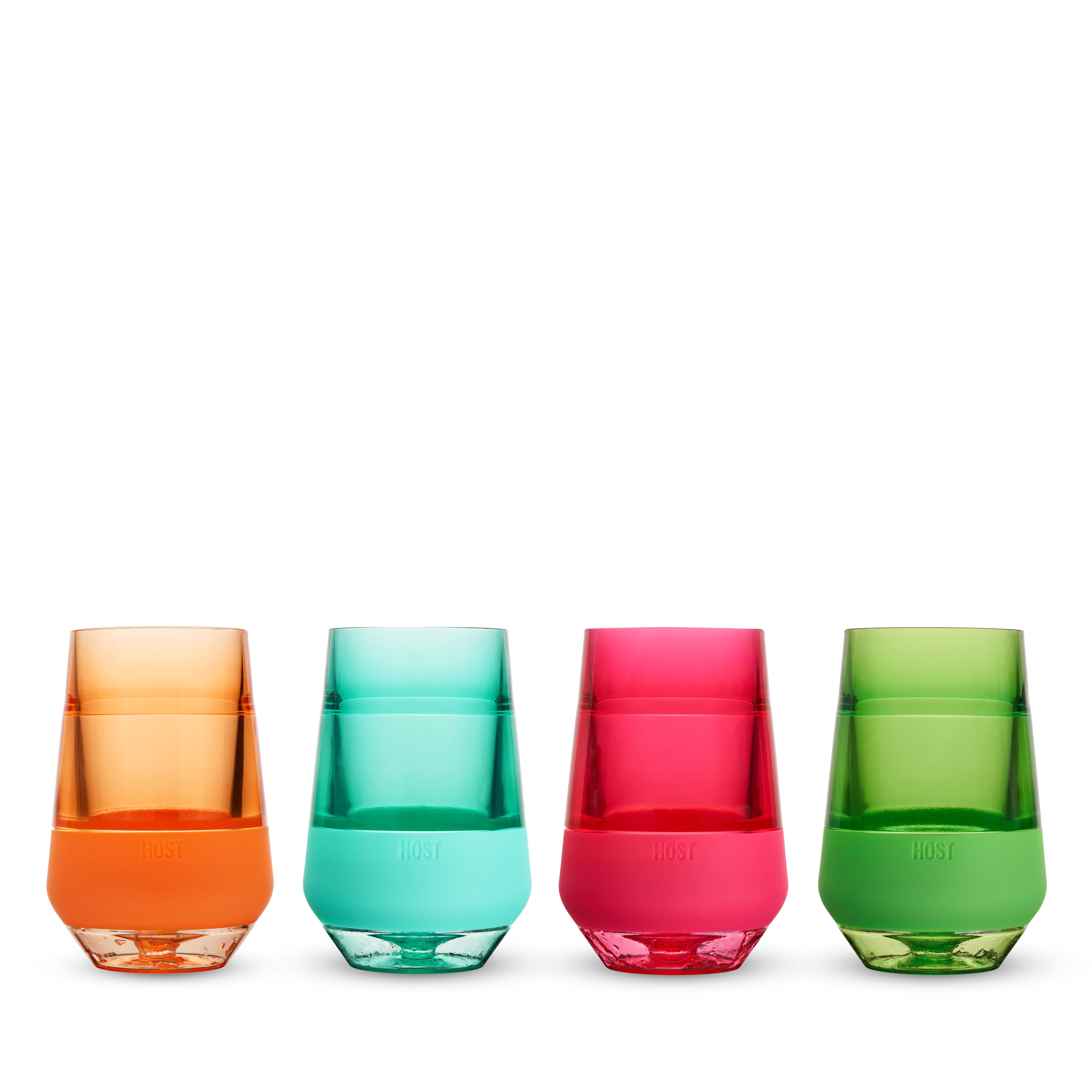 Wine FREEZE™ XL in Vivid Tinted Multicolor, Set of 4 - MaisonBeach