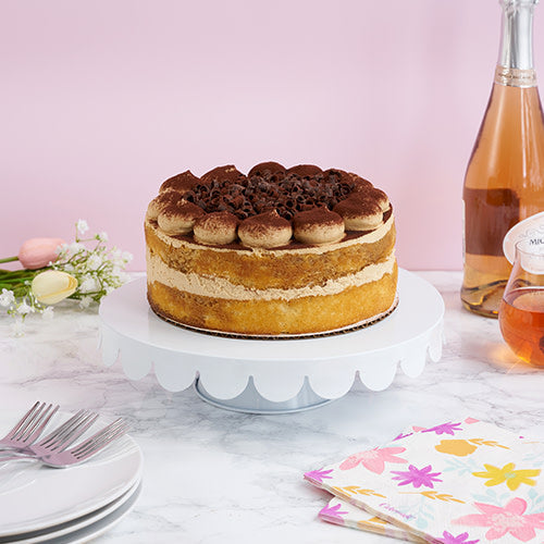 Metal Cake Stand in White - MaisonBeach