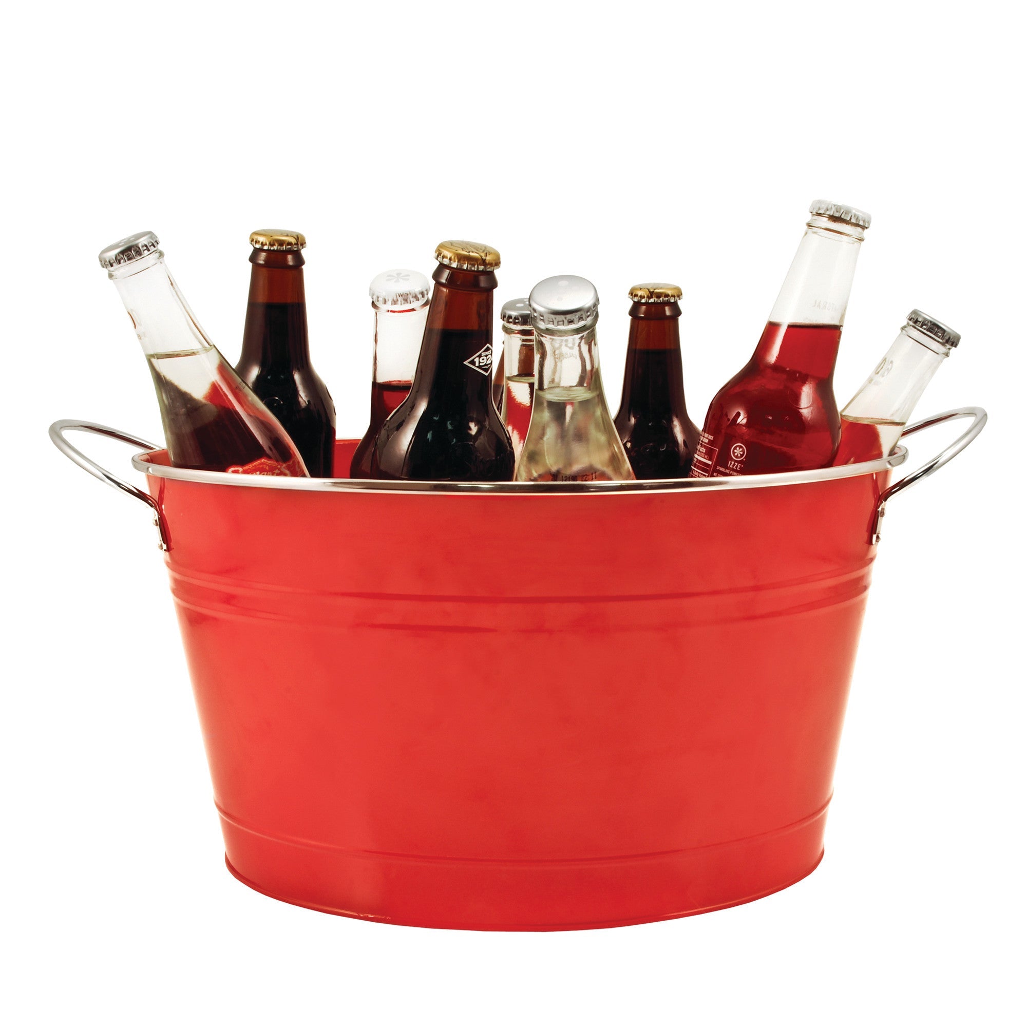 Big Red Galvanized Metal Tub - MaisonBeach