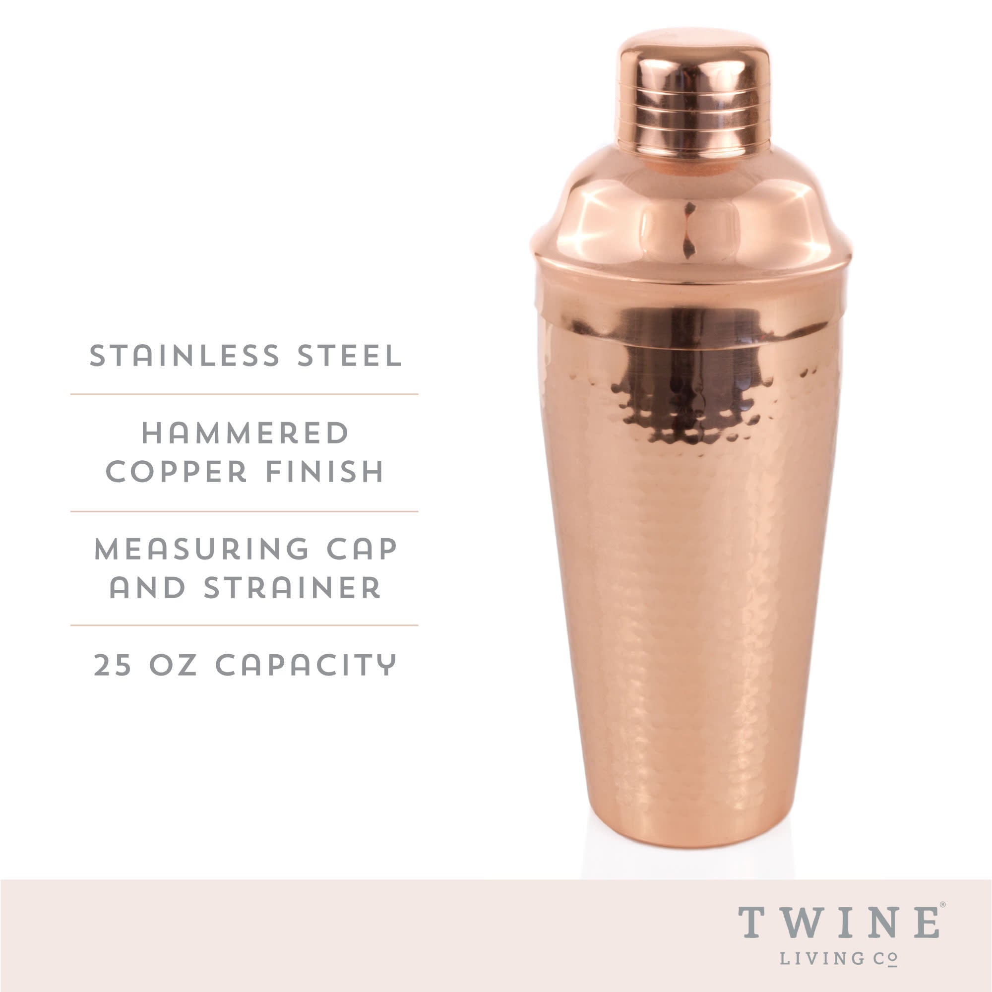 Hammered Copper Cocktail Shaker - MaisonBeach