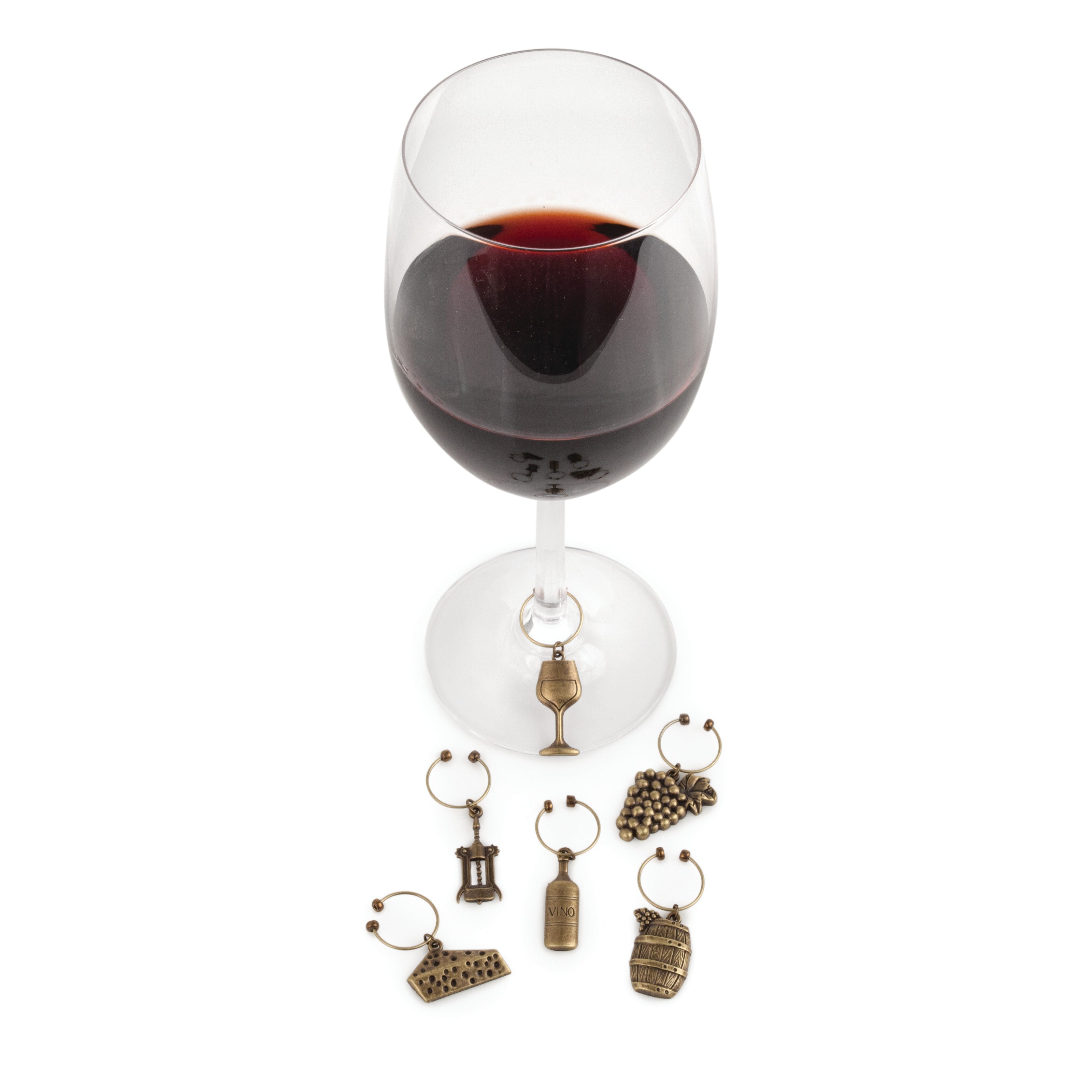 Gold Vineyard Wine Charms - MaisonBeach