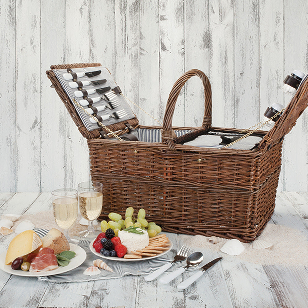 Cape Cod Wicker Picnic Basket Set - MaisonBeach