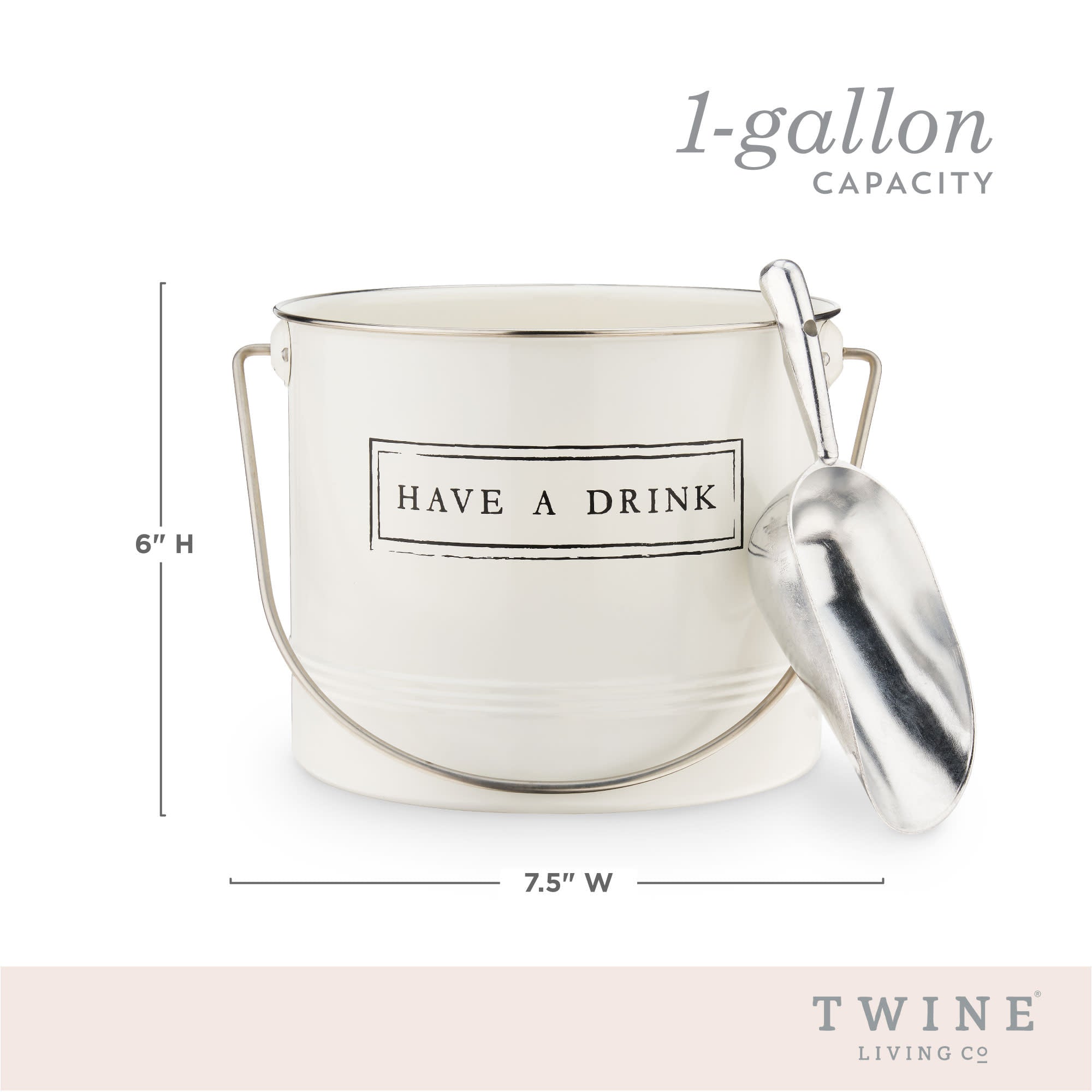 "Have A Drink" Ice Bucket and Scoop - MaisonBeach