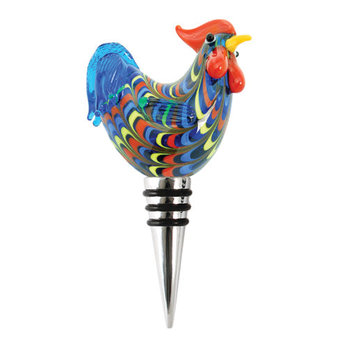 Rooster Glass Bottle Stopper - MaisonBeach