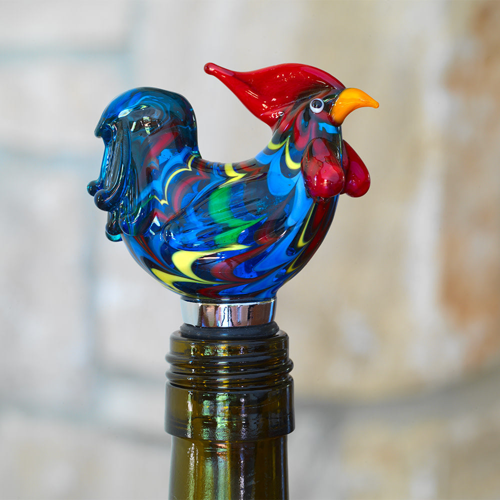 Rooster Glass Bottle Stopper - MaisonBeach