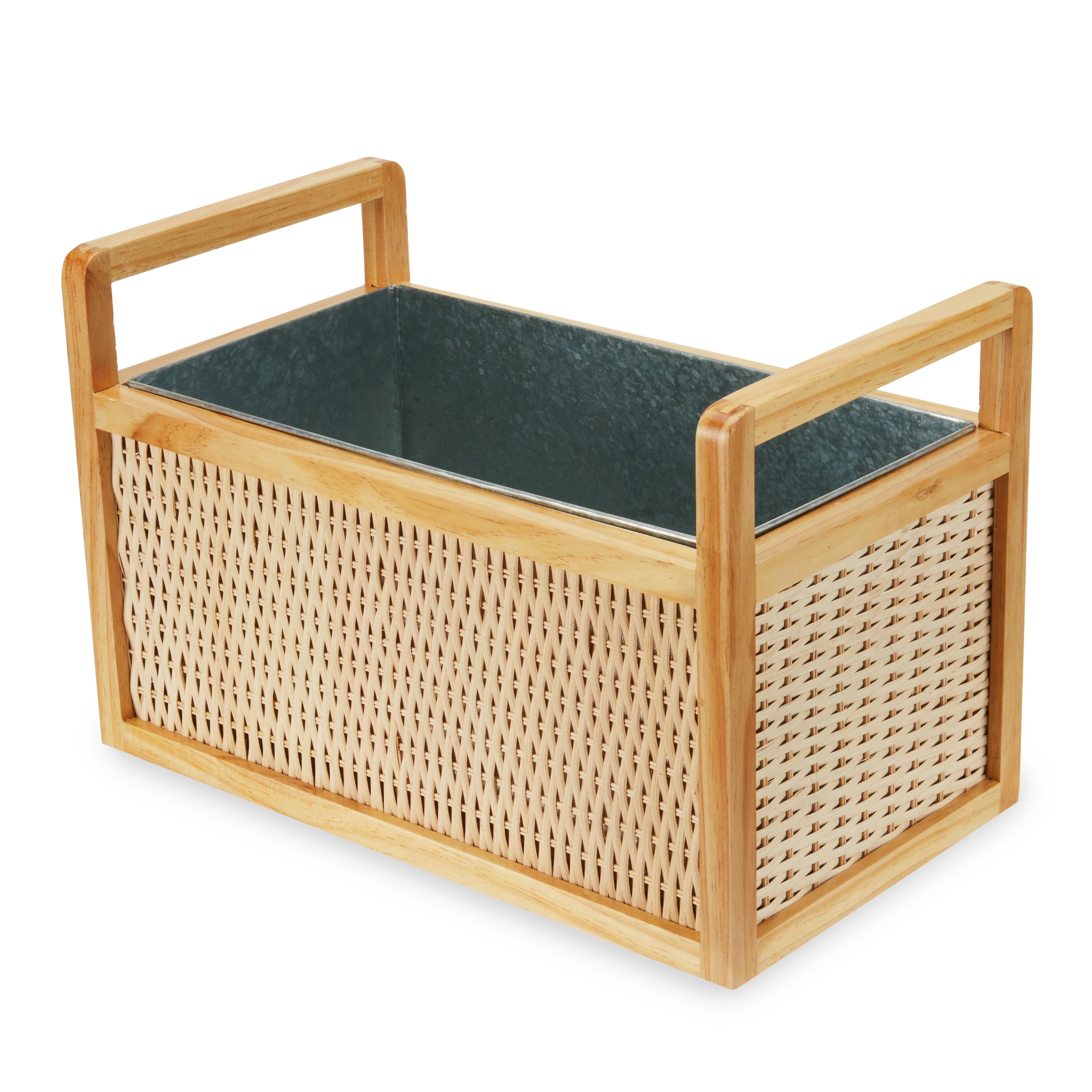 Rattan & Wood Beverage Tub - MaisonBeach