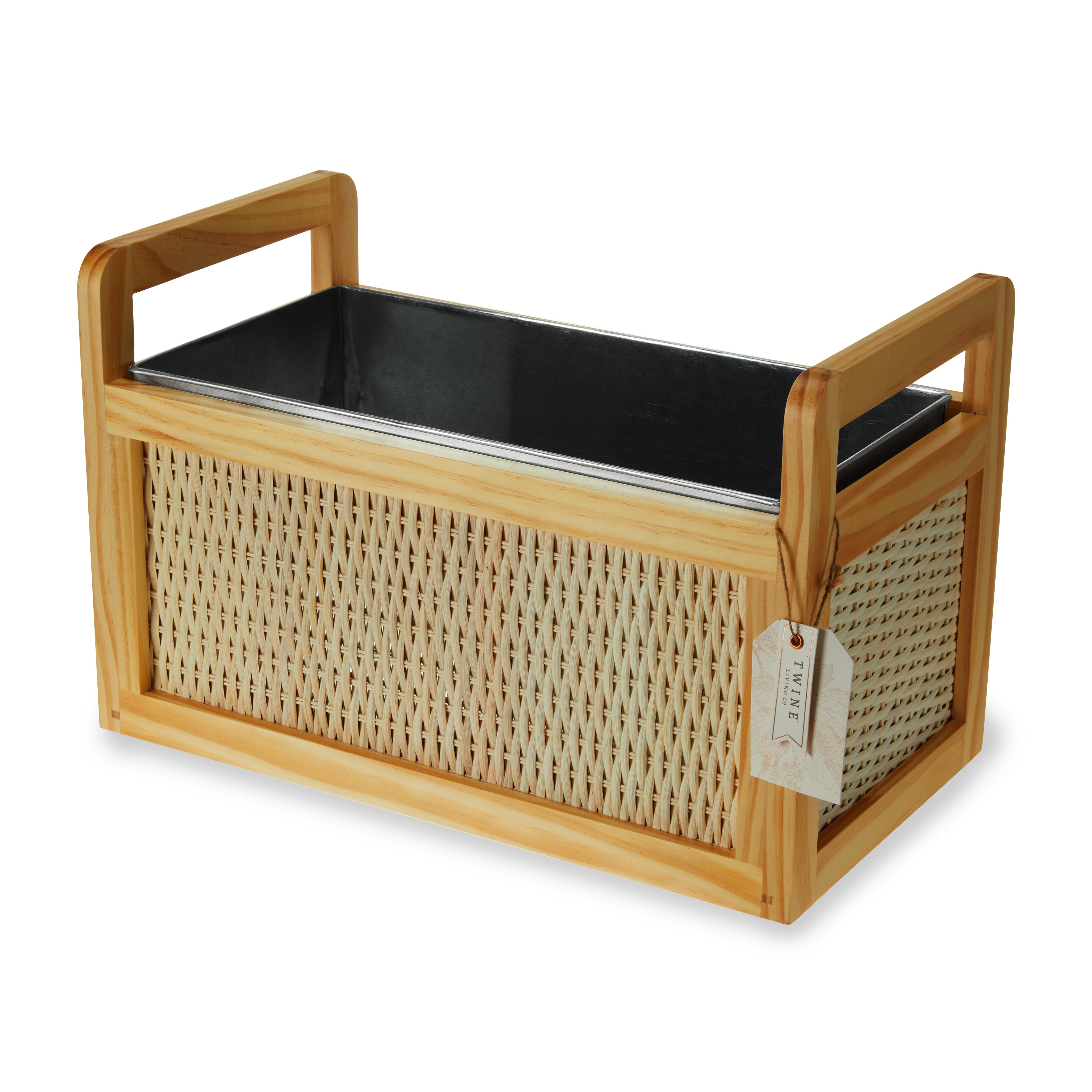Rattan & Wood Beverage Tub - MaisonBeach