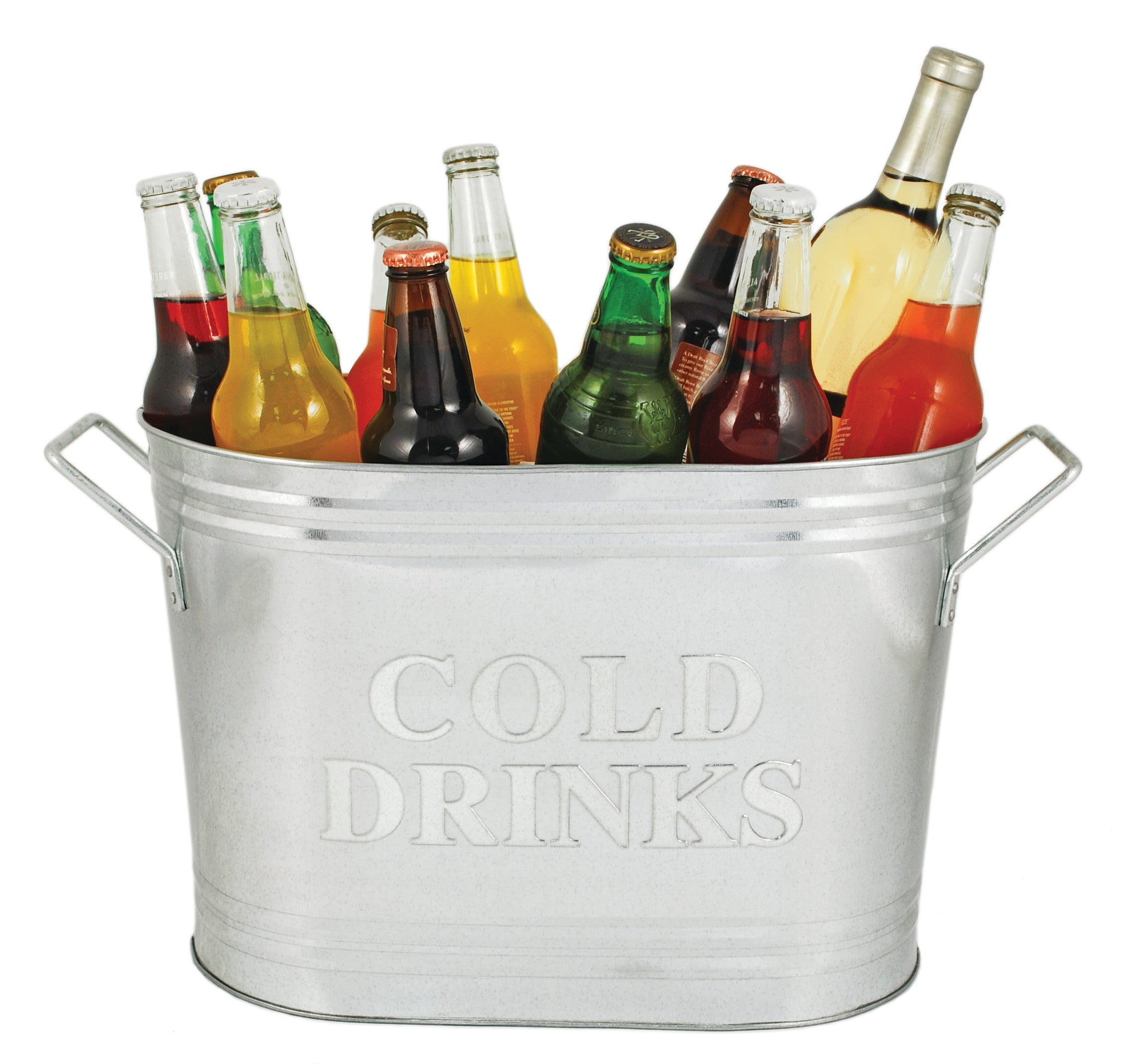 Cold Drinks Galvanized Metal Tub - MaisonBeach