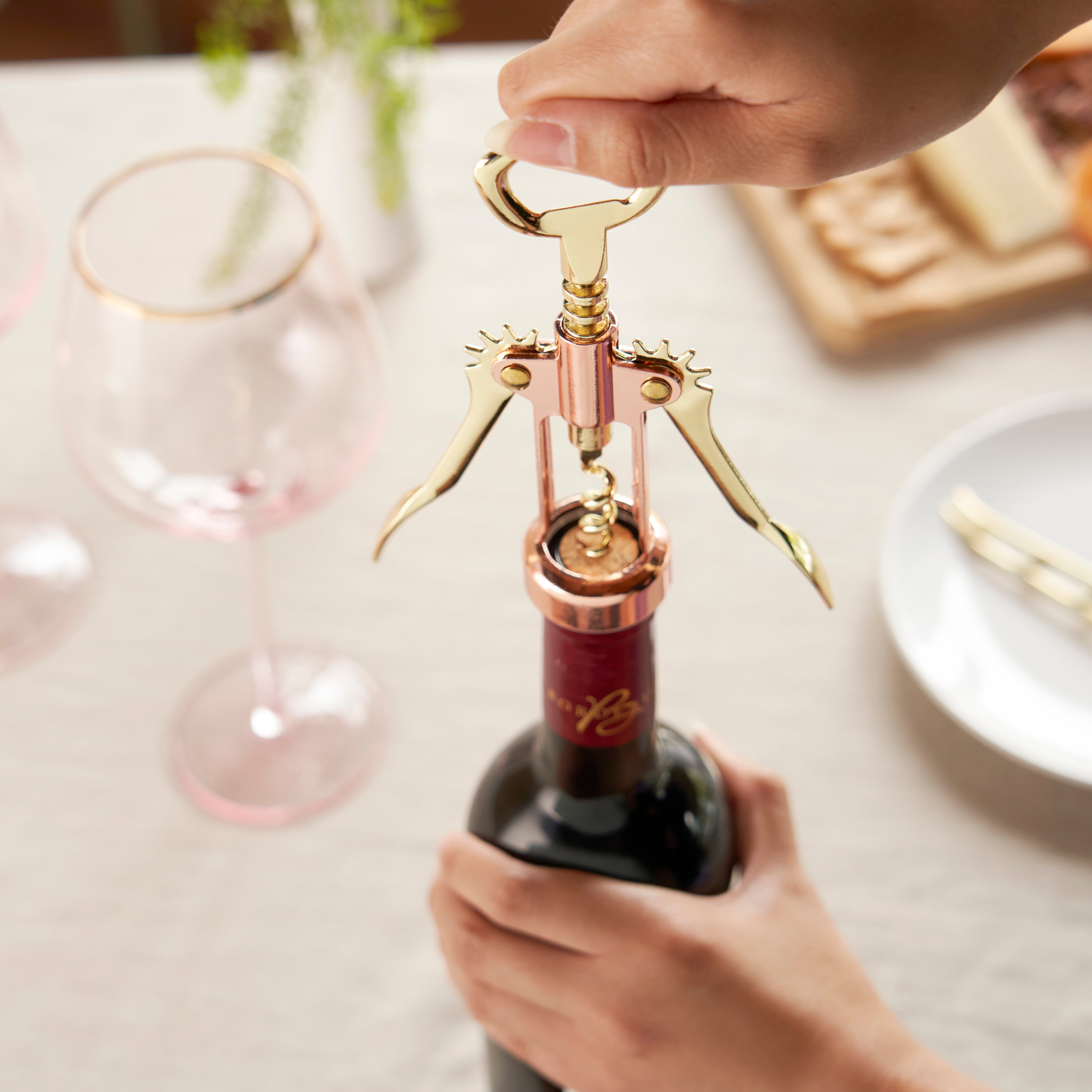 Copper and Gold Winged Corkscrew - MaisonBeach