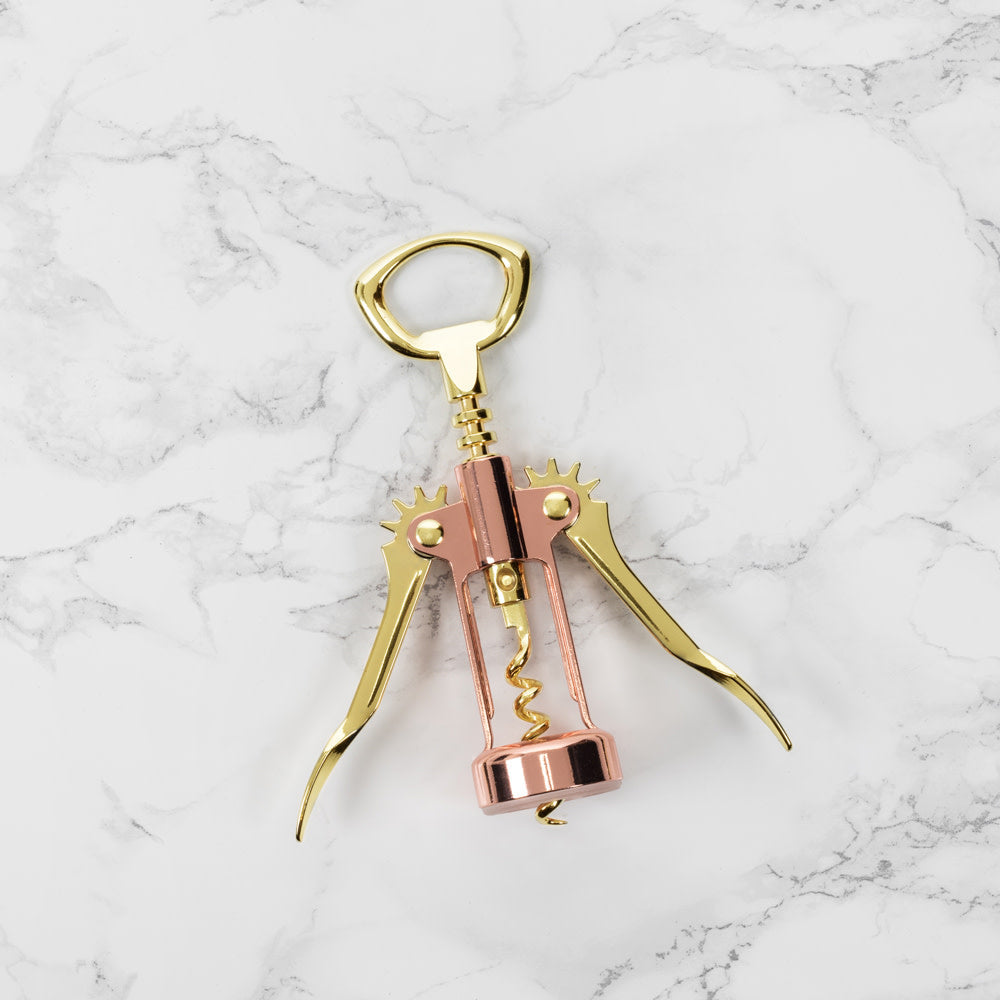 Copper and Gold Winged Corkscrew - MaisonBeach