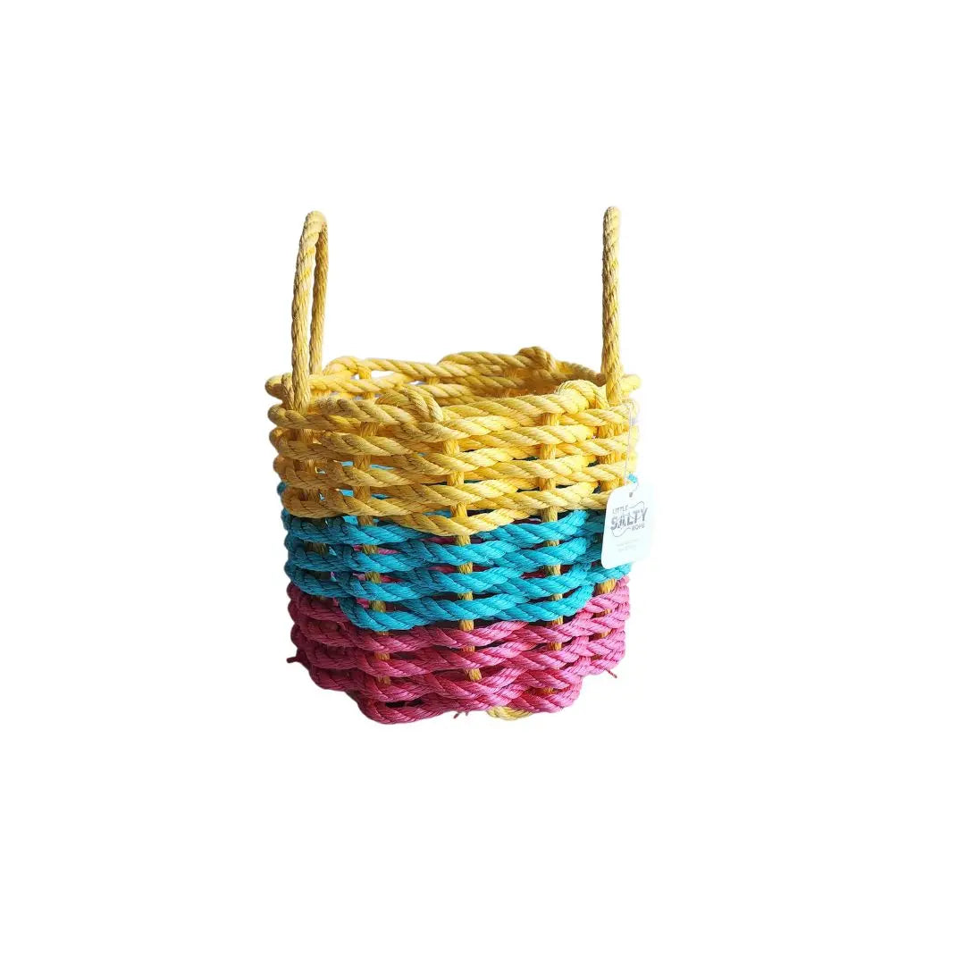 Rope Storage Basket Pink, Teal, Yellow - MaisonBeach