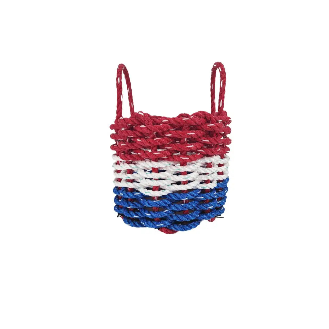 Red White and Blue Lobster Rope Basket - MaisonBeach
